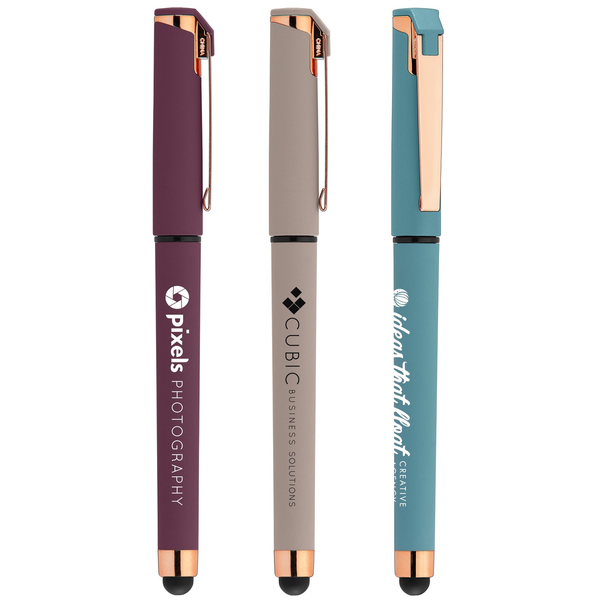 Islander Softy Rose Gold Designer Gel Pen w/ Stylus - AJC