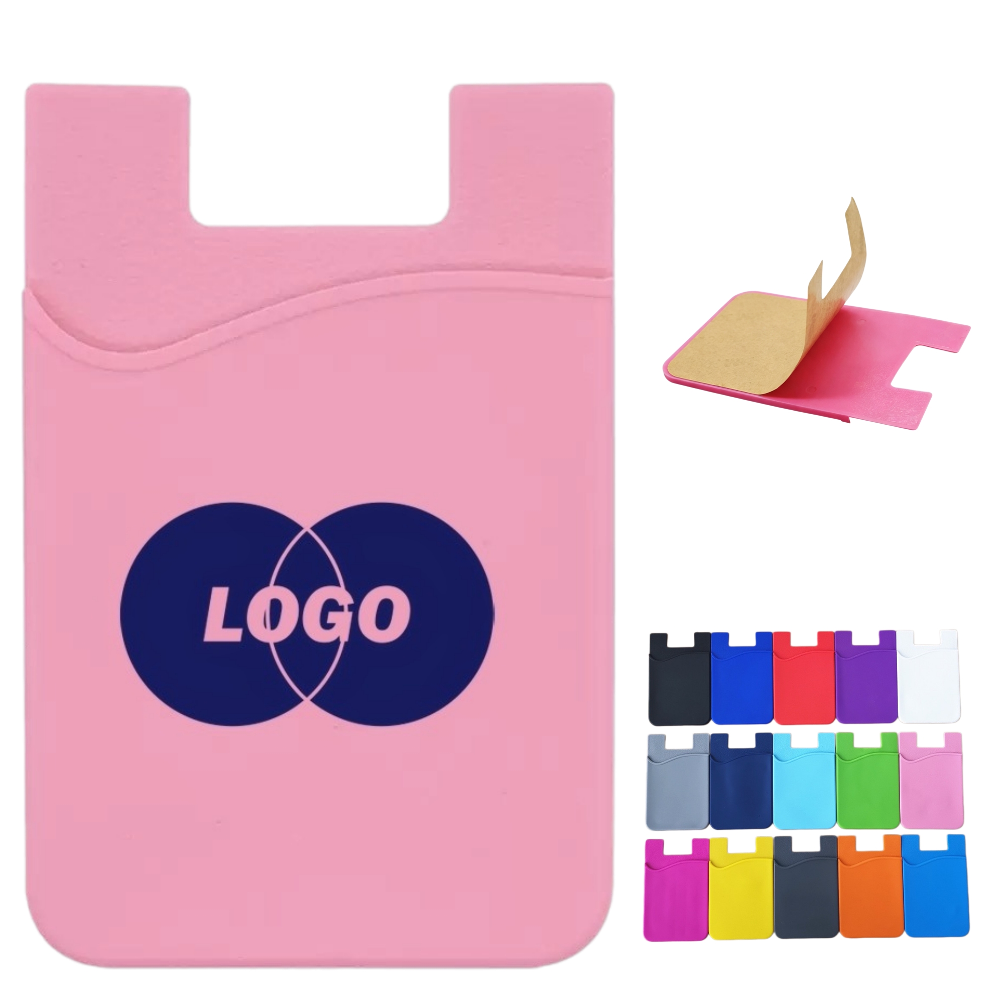 Stick-On Silicone Phone Card Holder
