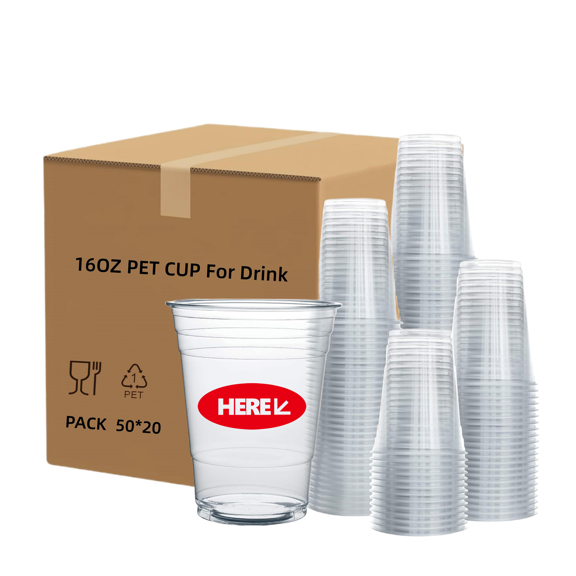 16 oz PET Plastic Cups 7