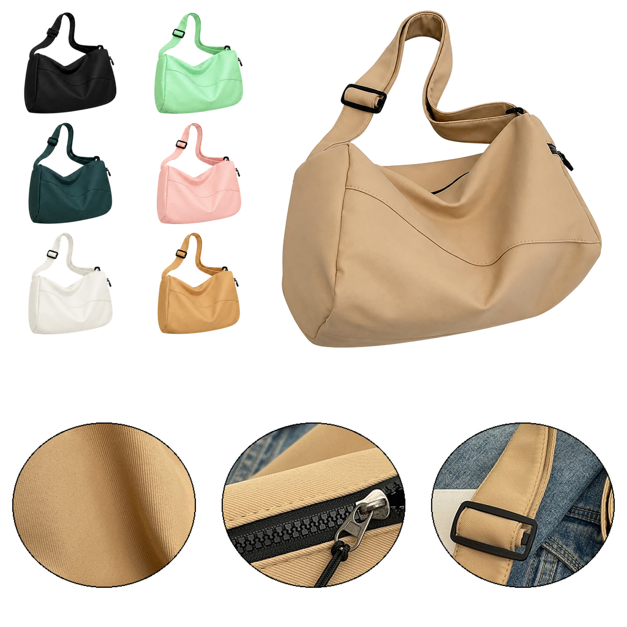 Solid Color Workout Casual Sports Bag 2