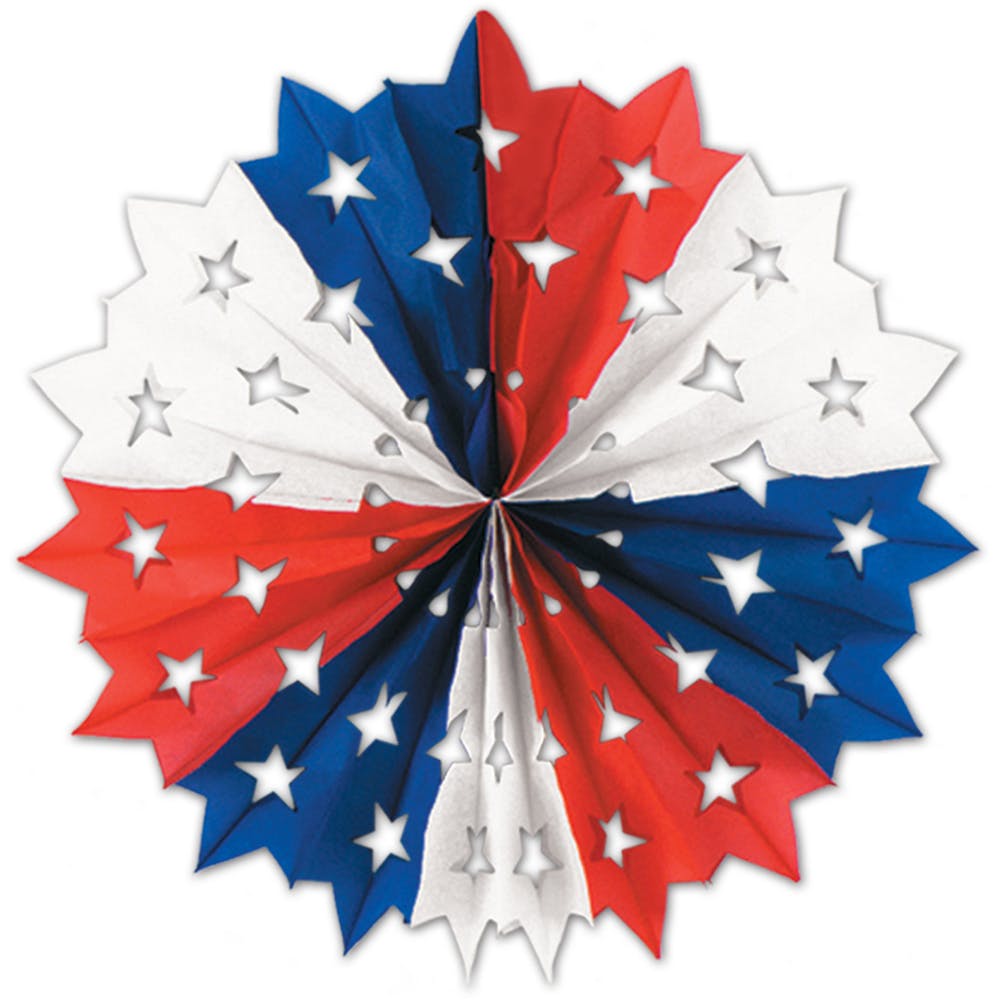 Patriotic Star Fans - 22", custom hand fan with logo imprint 3