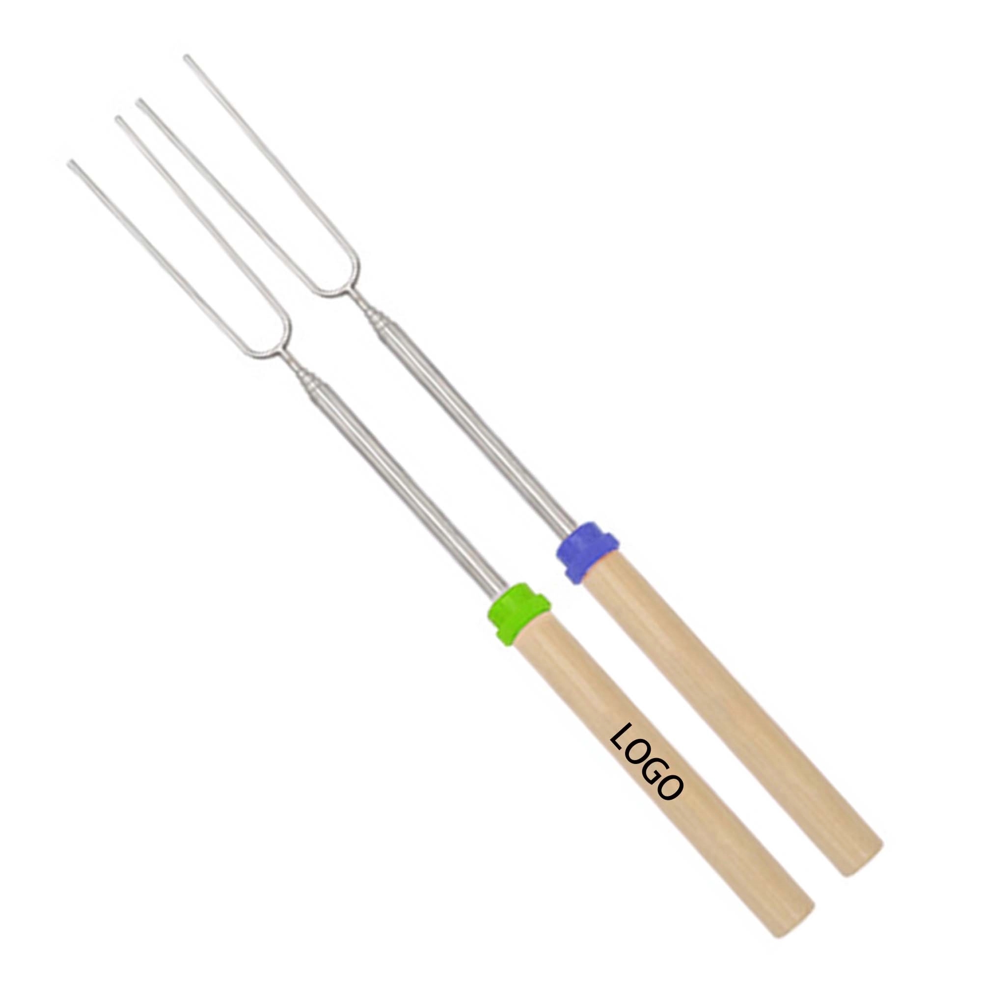 Outdoor Barbecue Retractable Stick Fork 13