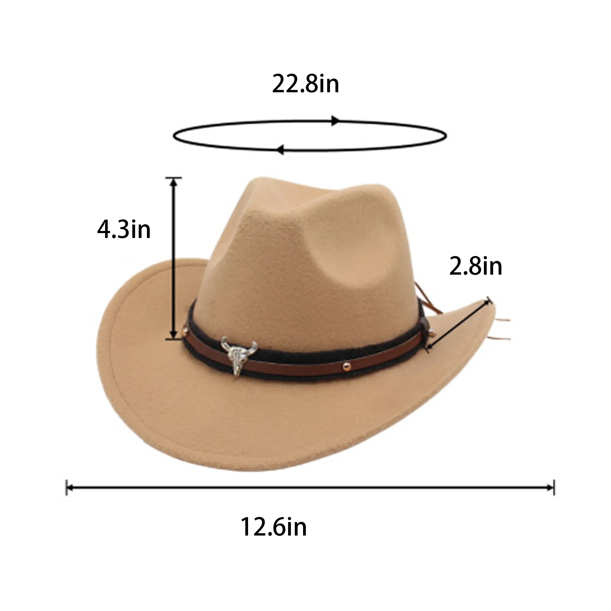Suede Western Cowboy Hat 9