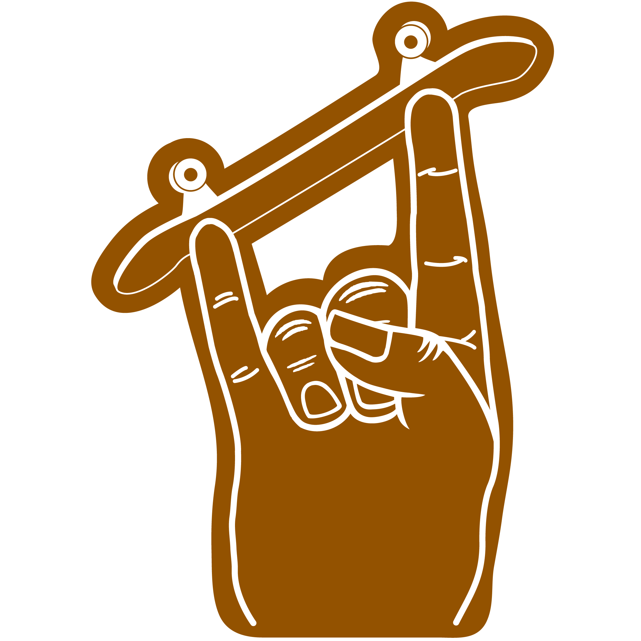 Skateboard Horn Hand 81