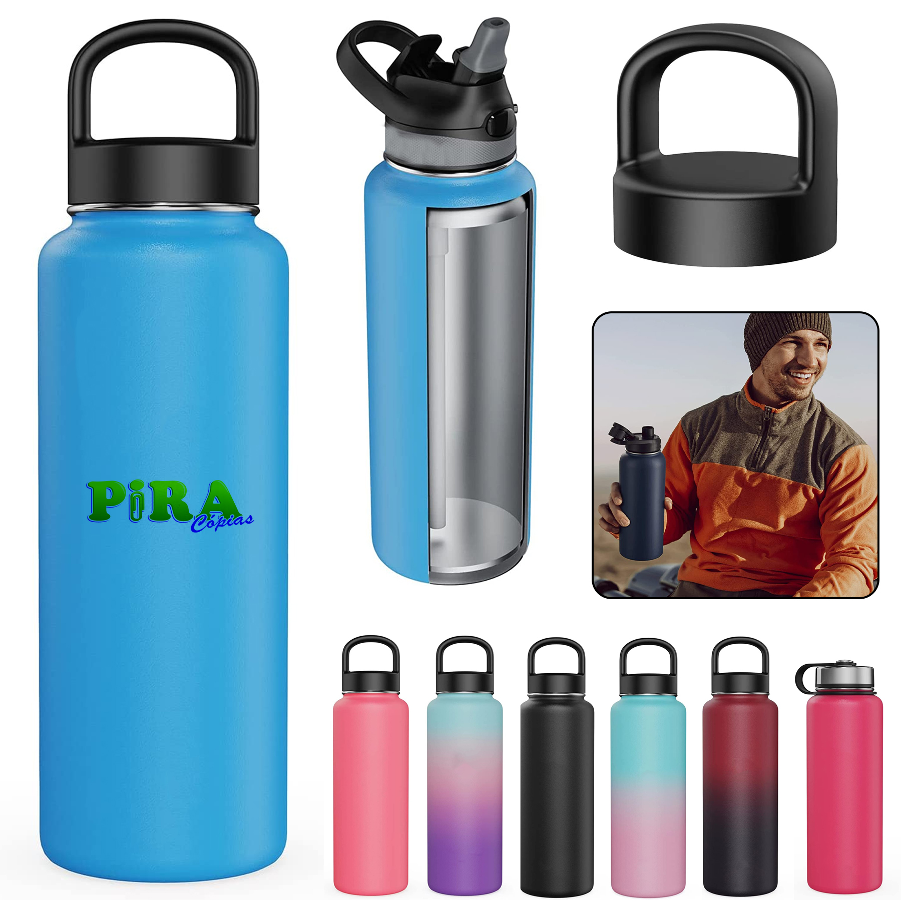 Insulated Water Bottle With Straw 5