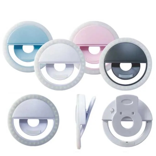 Rechargeable Portable Clip-on Selfie Ring Fill Light
