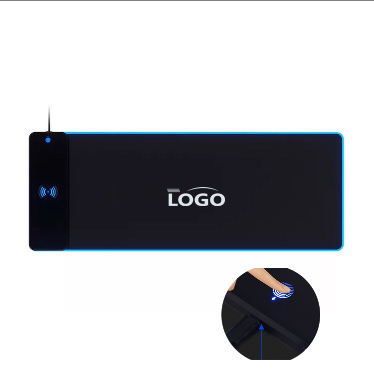 LED Mouse Pad with Wireless Charger