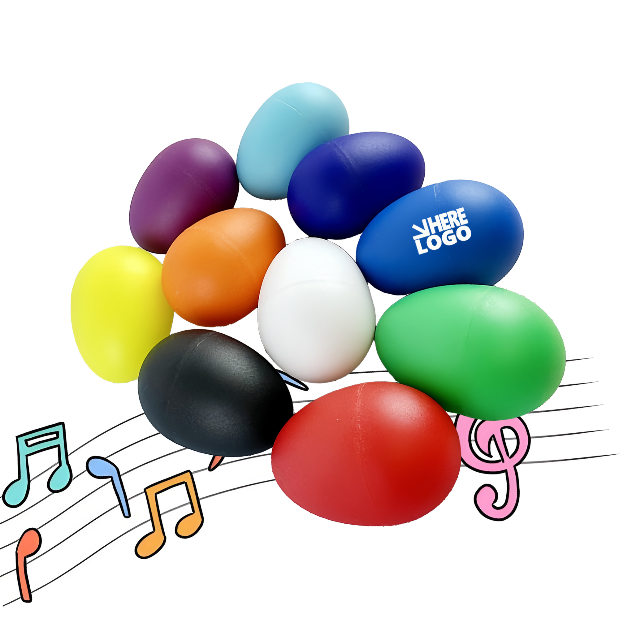 Colorful Plastic Music Eggs 3