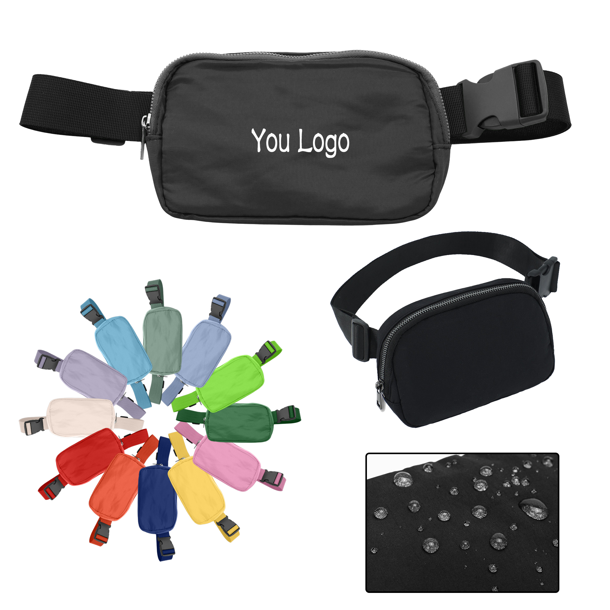 Adjustable Waist  Waterproof Nylon Bag 2