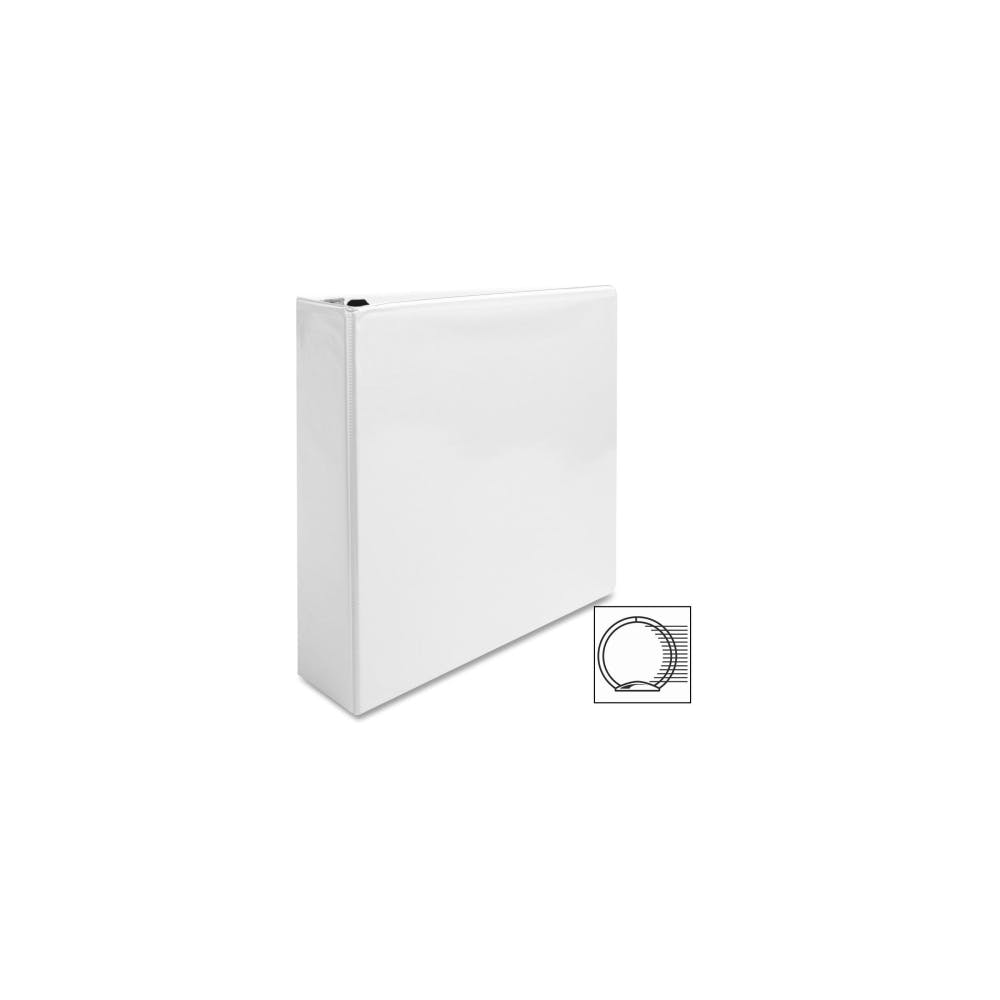 2" 3-Ring Binder - White 2 Inside Pockets View Cover 2