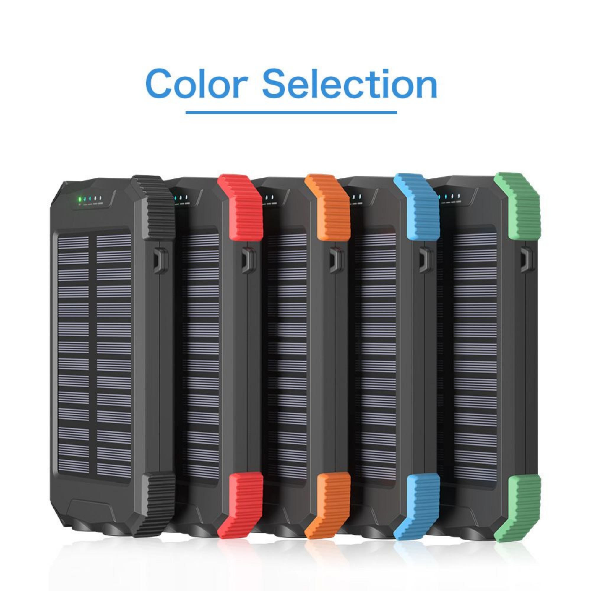 10k mAh Multifunction Solar Power Bank with Flashlight 7