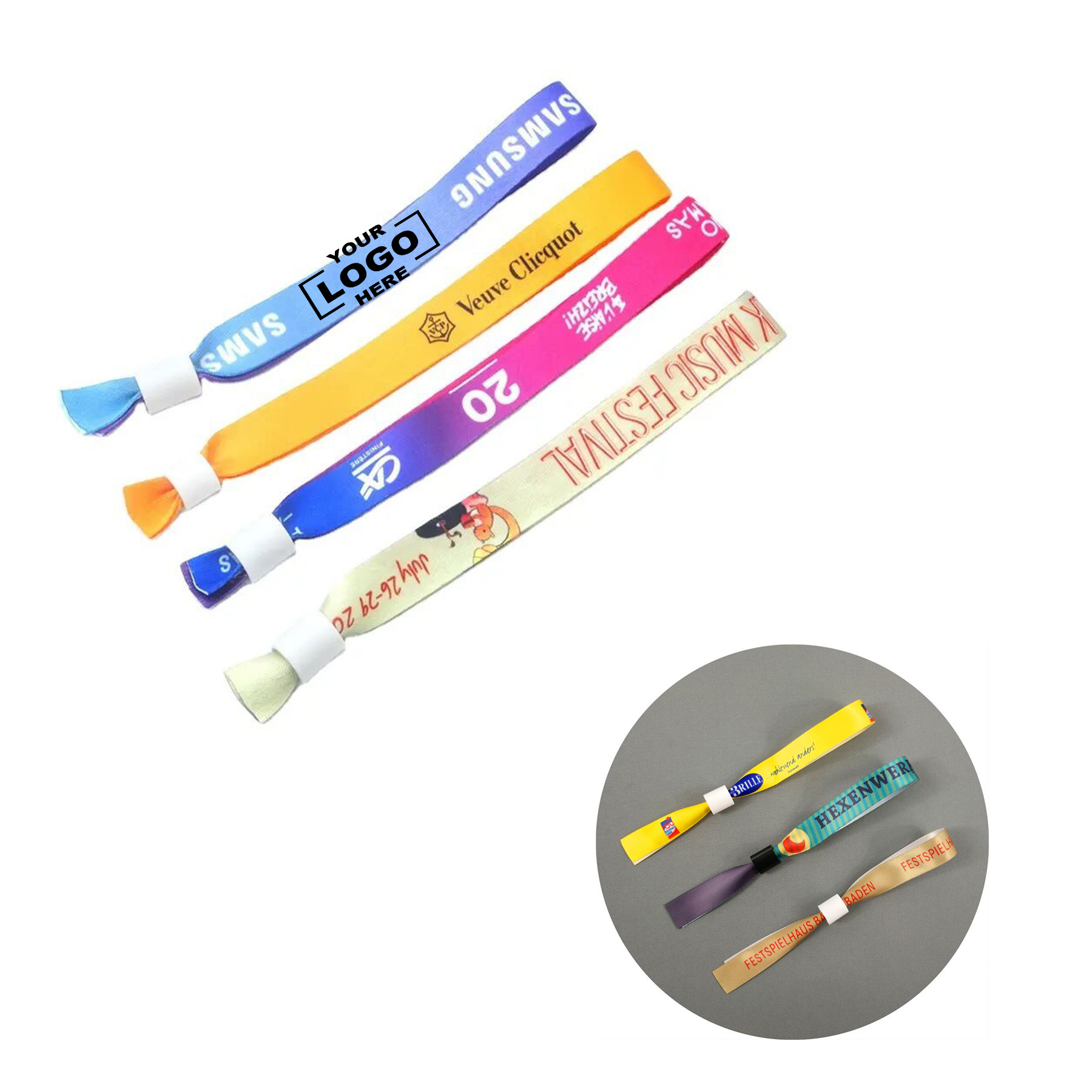 Full Color Dye Sublimation Fabric Wristband