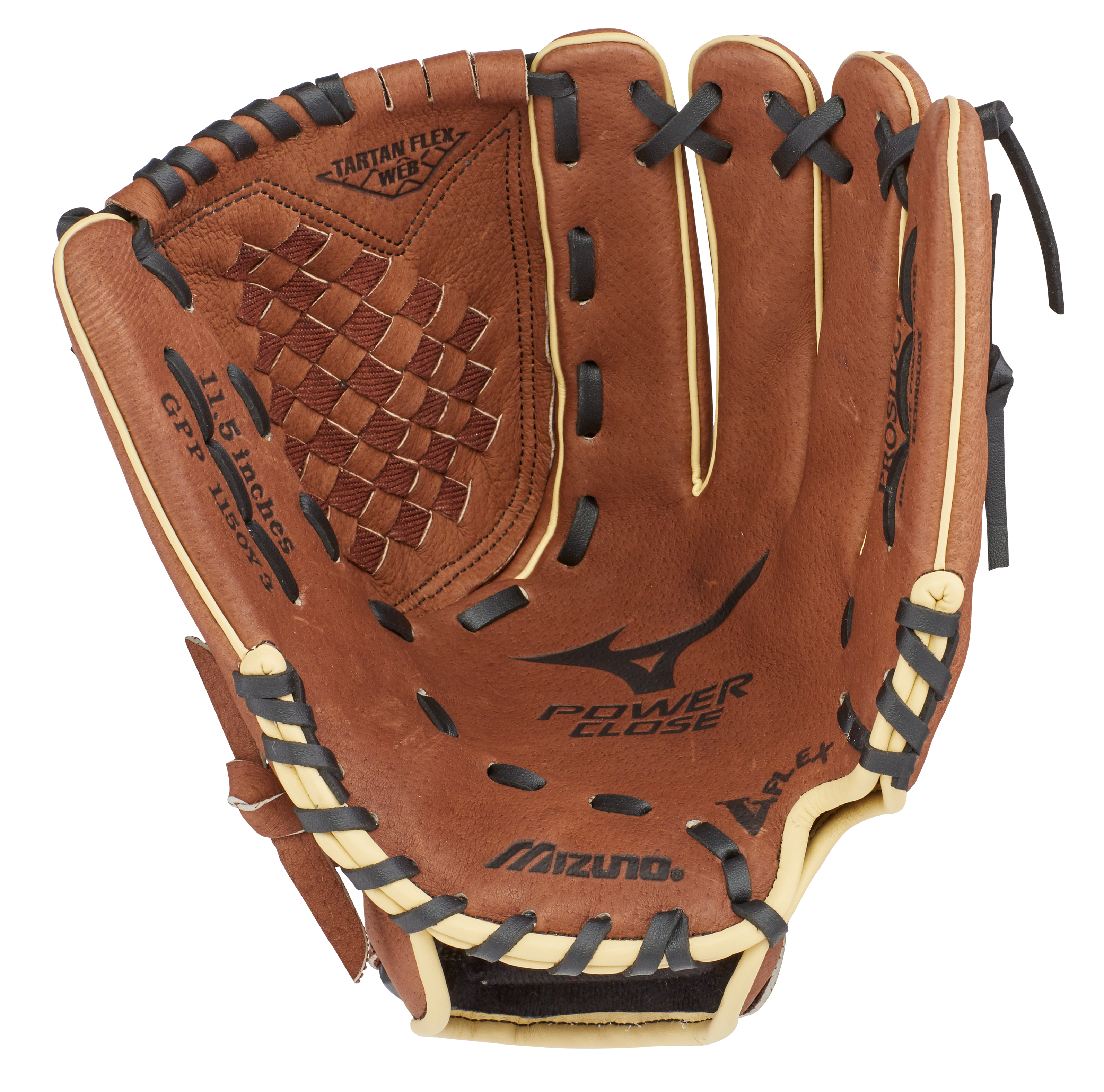 Prospect Series PowerClose Baseball Glove 11.5", Tartan Flex Web, Full Grain Pigskin 5