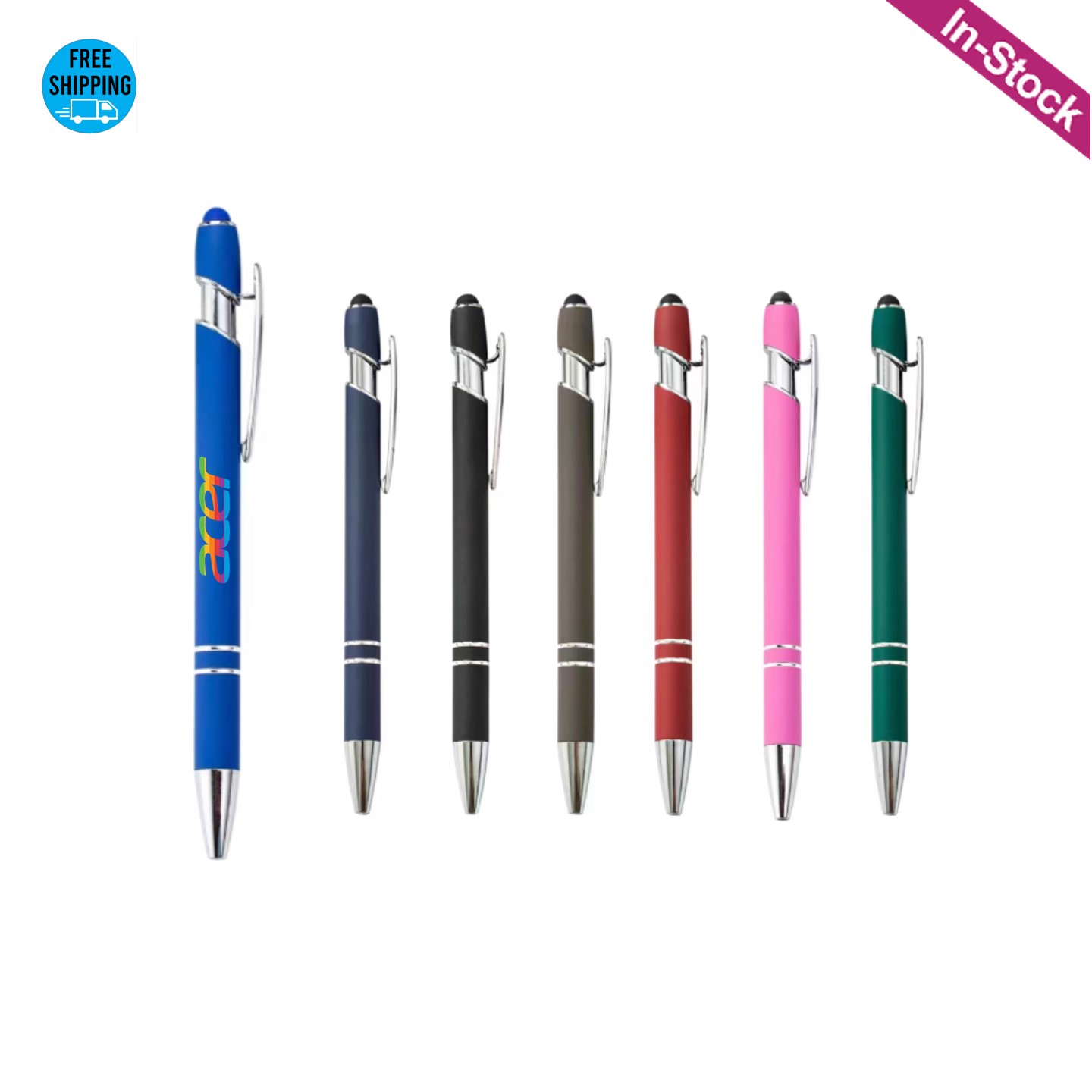 Soft Touch Aluminum Incline Stylus Pen 25