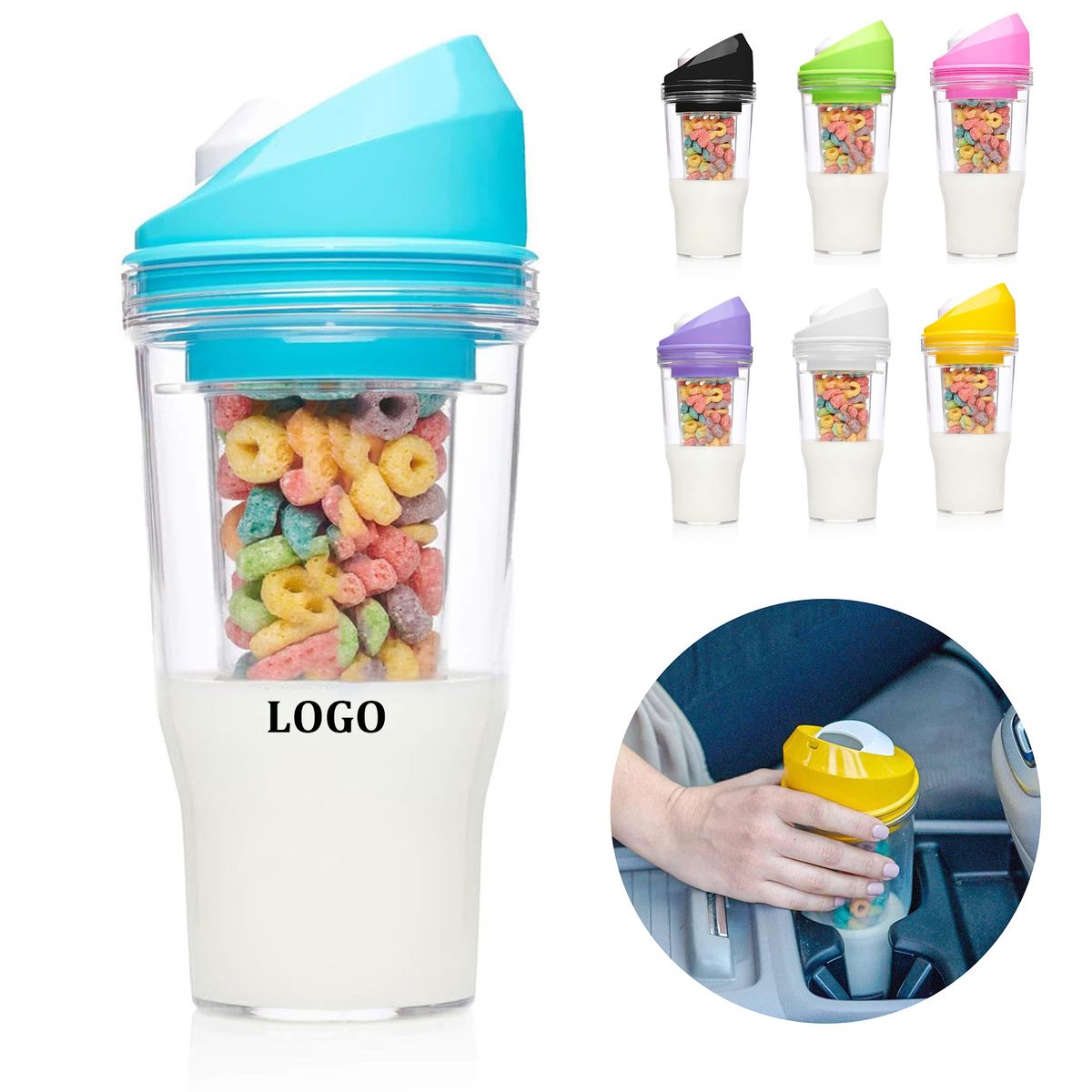 Portable Plastic Cereal Cup