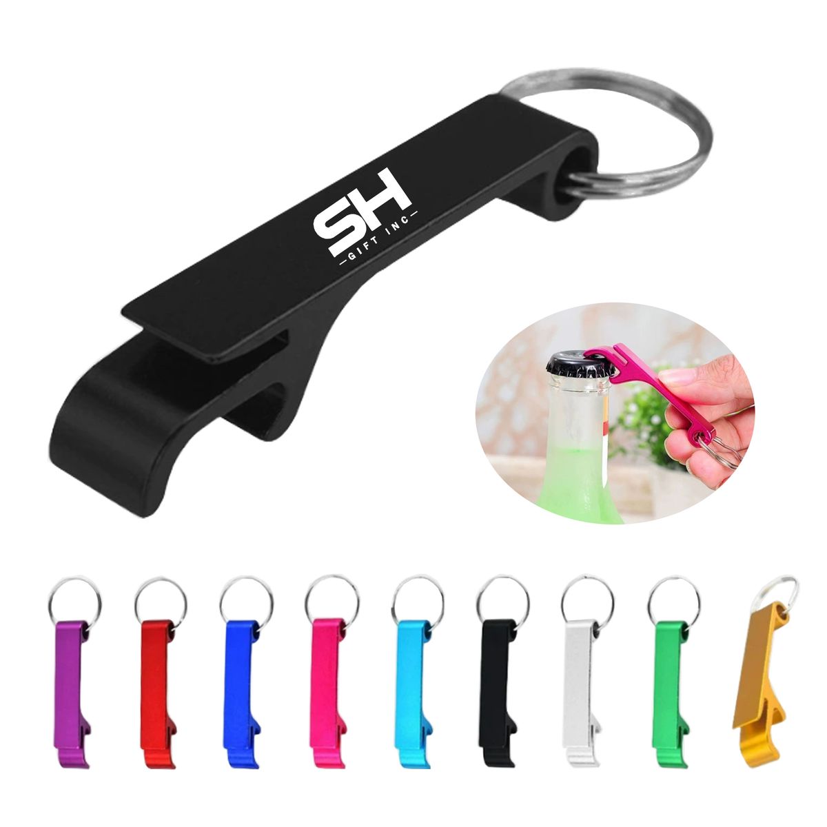Aluminum Alloy Bottle Opener Keychain