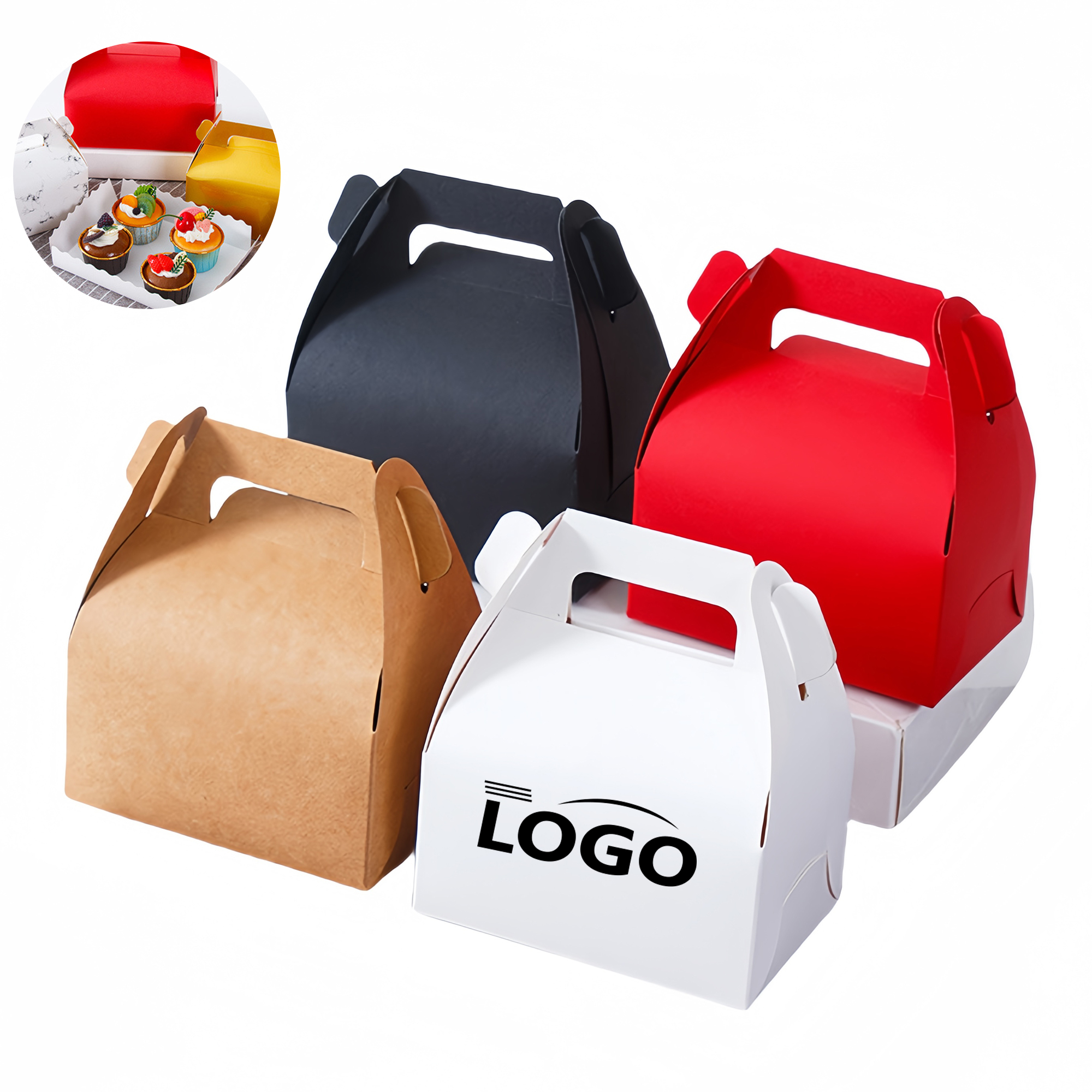 Portable Eco-Friendly Cake Packaging Boxes in Multiple Sizes 2