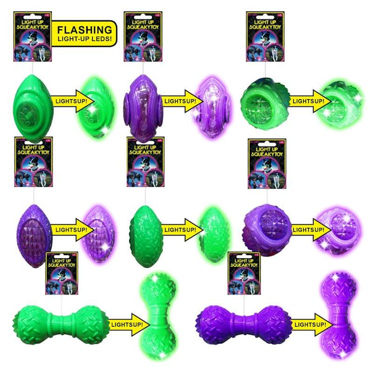 Light-Up Squeaky Dog Toys 3