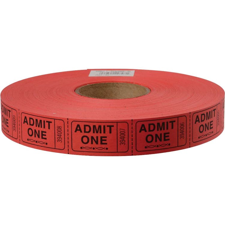 Stock Tickets Admit 1 - 2000 Per Roll 3