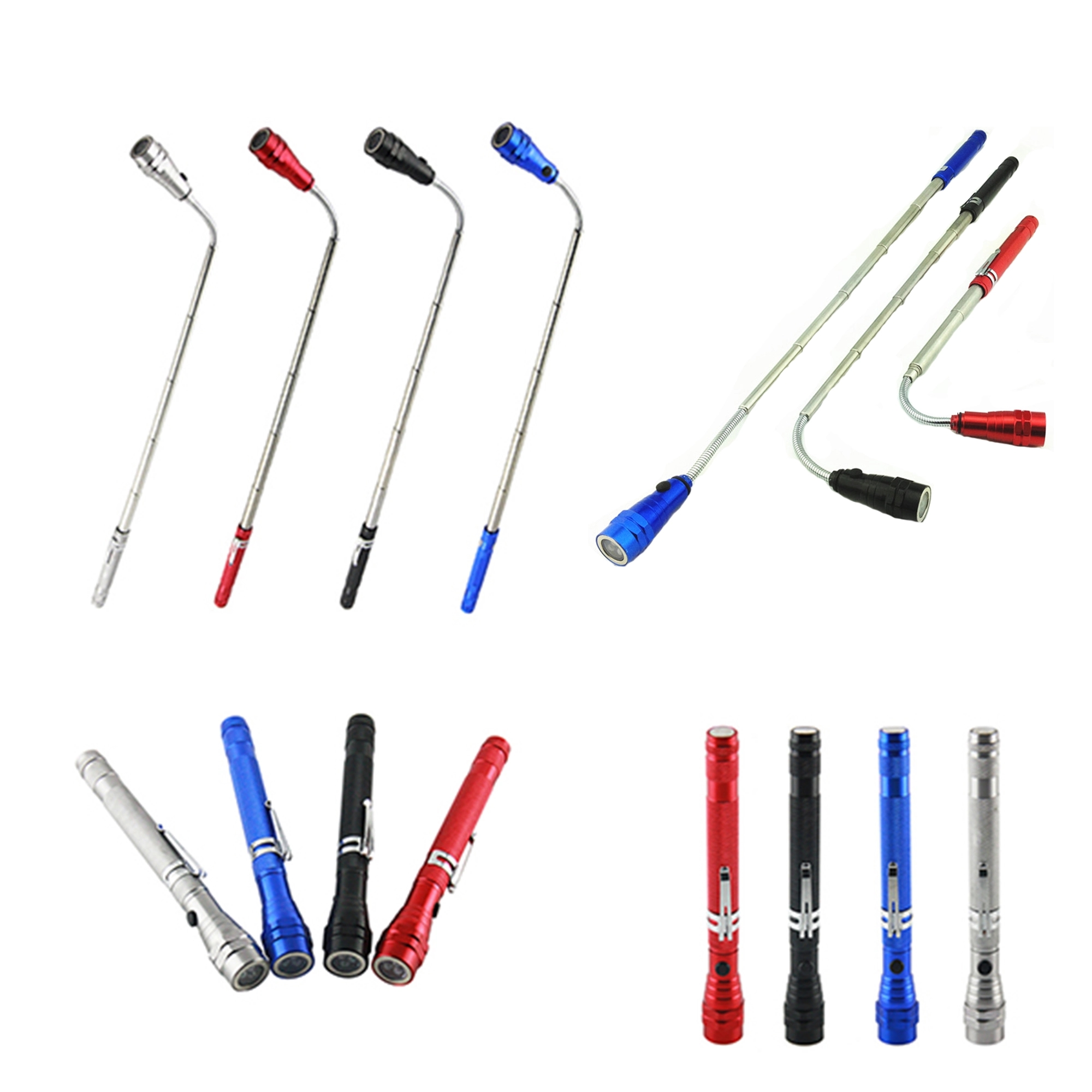 Telescopic Aluminum Flashlight With Magnet