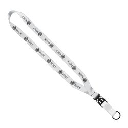 3/4" Multi-Color Polyester Lanyard with Slide Buckle Release & Split-Ring