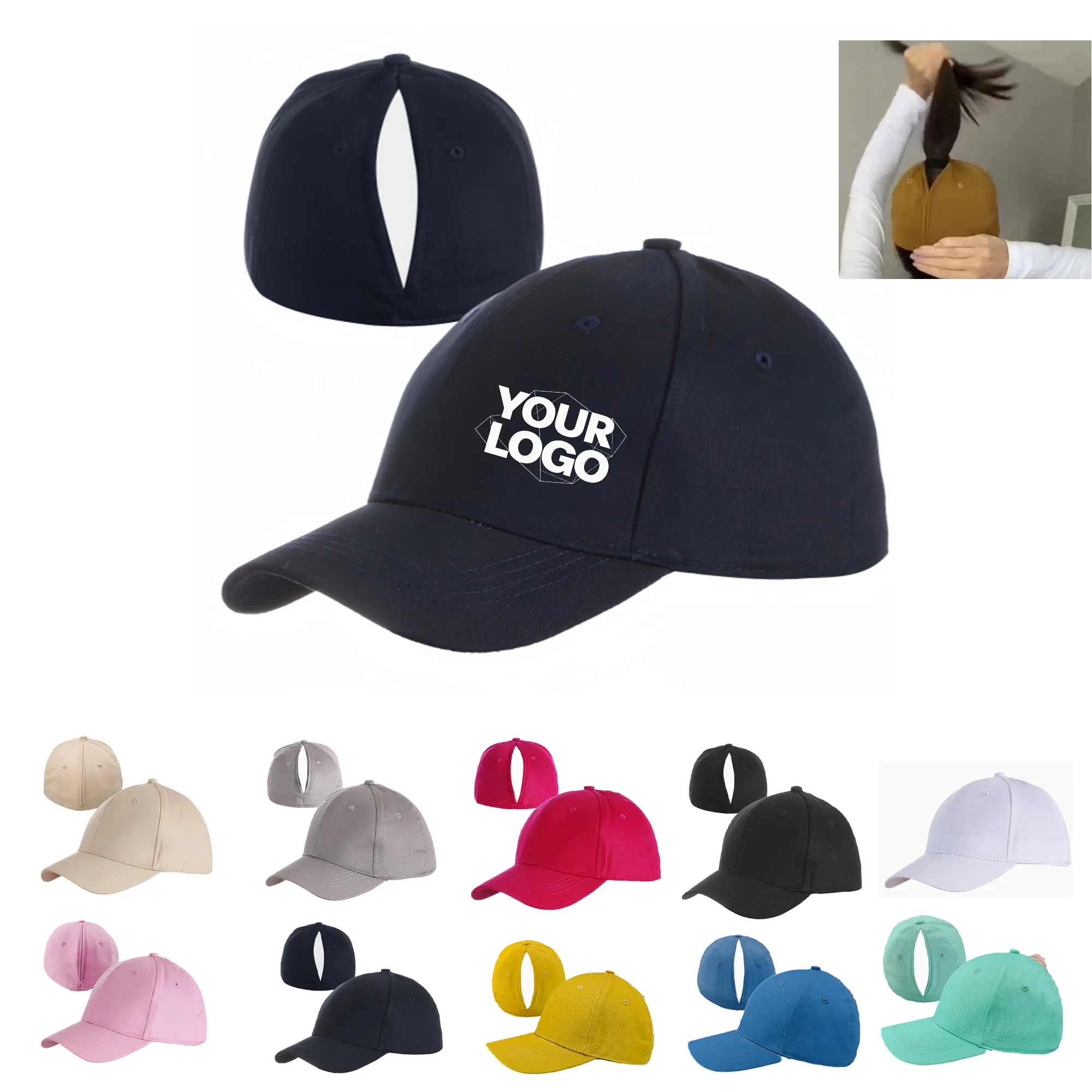 Magnetic Ponytail Baseball Cap 4