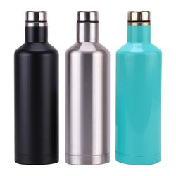 Printed Double Wall Stainless Steel Wine Canteens