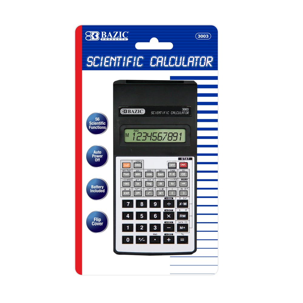 Scientific Calculators - 56 Function Flip Cover 10 Digit 3
