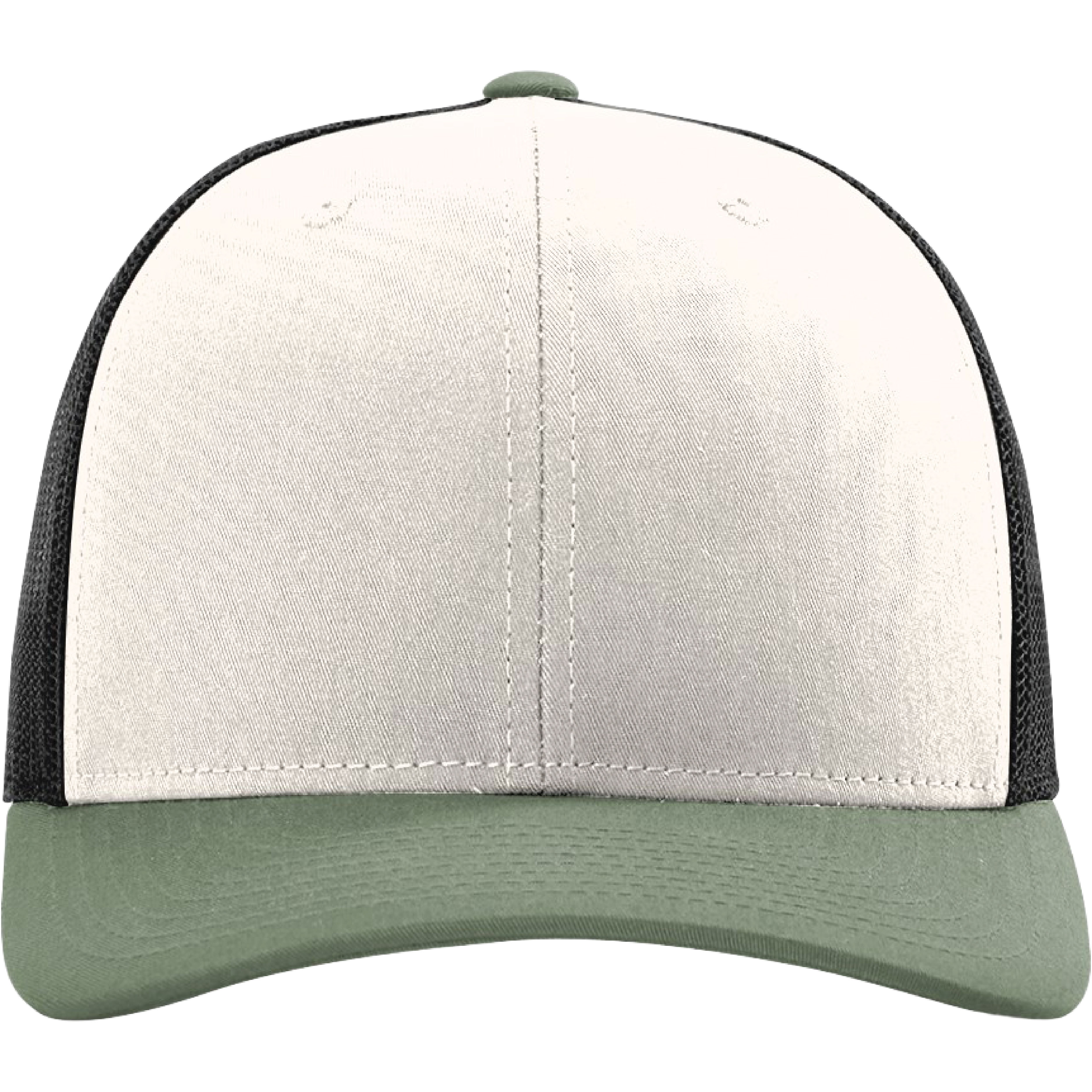 Richardson 112 6-Panel Snapback Trucker Hat w/Leatherette Adhesive Patches or Embroidery 310