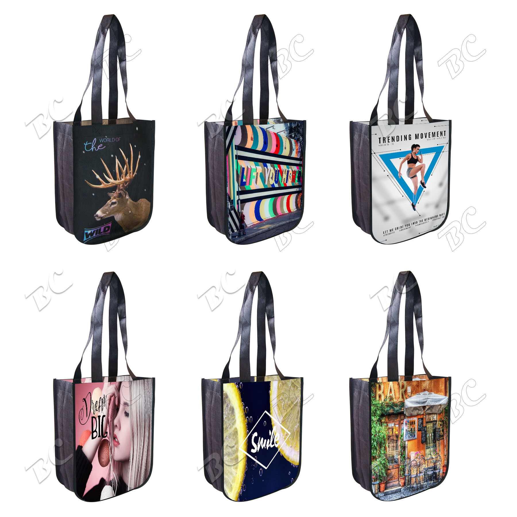 Free Shipping 80 GSM PET Non-woven Small Shopper Tote 8