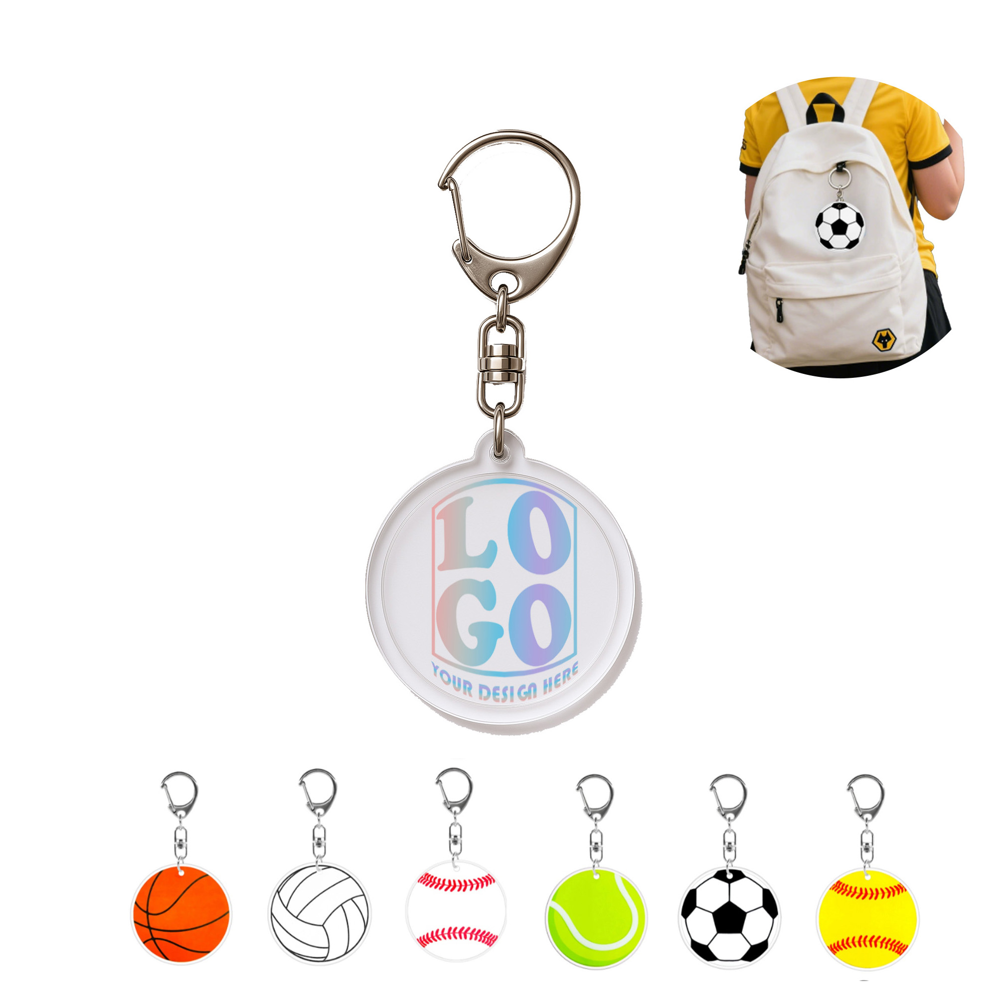Clear Acrylic Keychain
