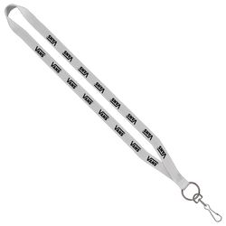 1/2" Polyester Lanyard with Sewn Metal Swivel Snap Hook