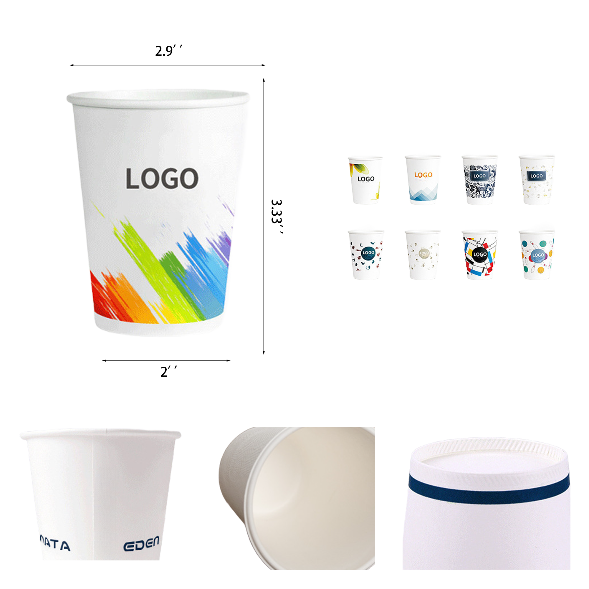 9oz Full Color Custom Paper Cup 3