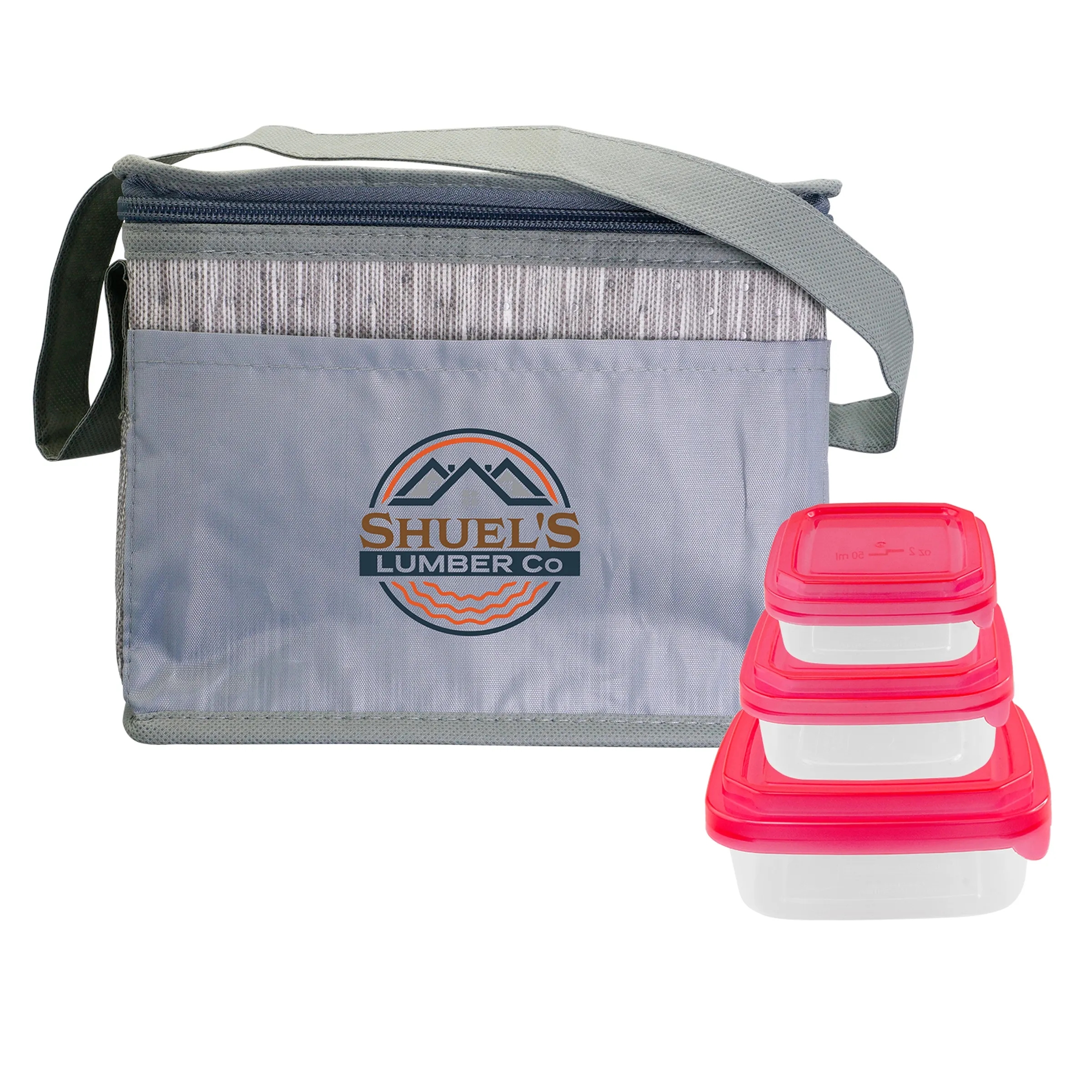 Gray Graph Portion Control Lunch Set 6