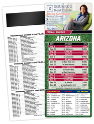 Football Schedule Laminated Card/Postcard with Magnet Strip 3.5x8.5 - 14 pt.