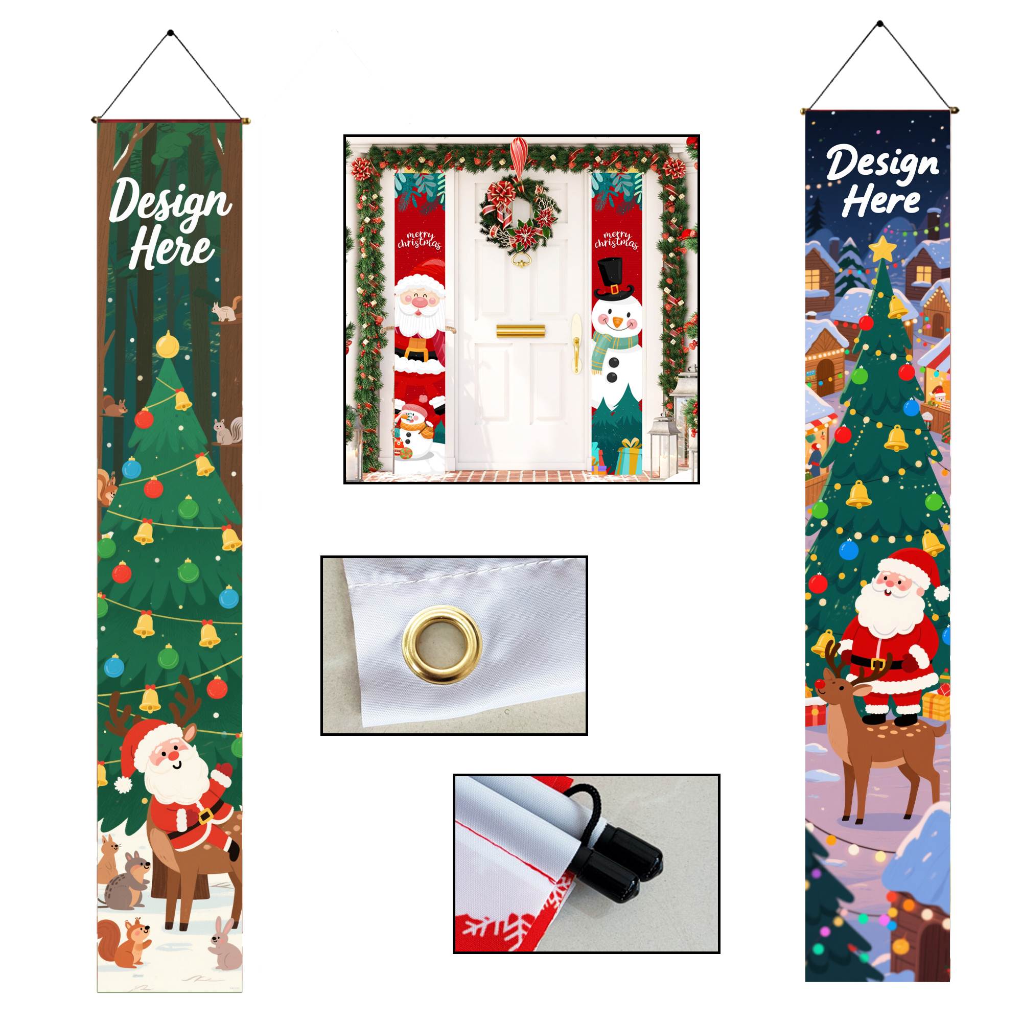 Personalized Christmas Yard Couplet with Pole 3