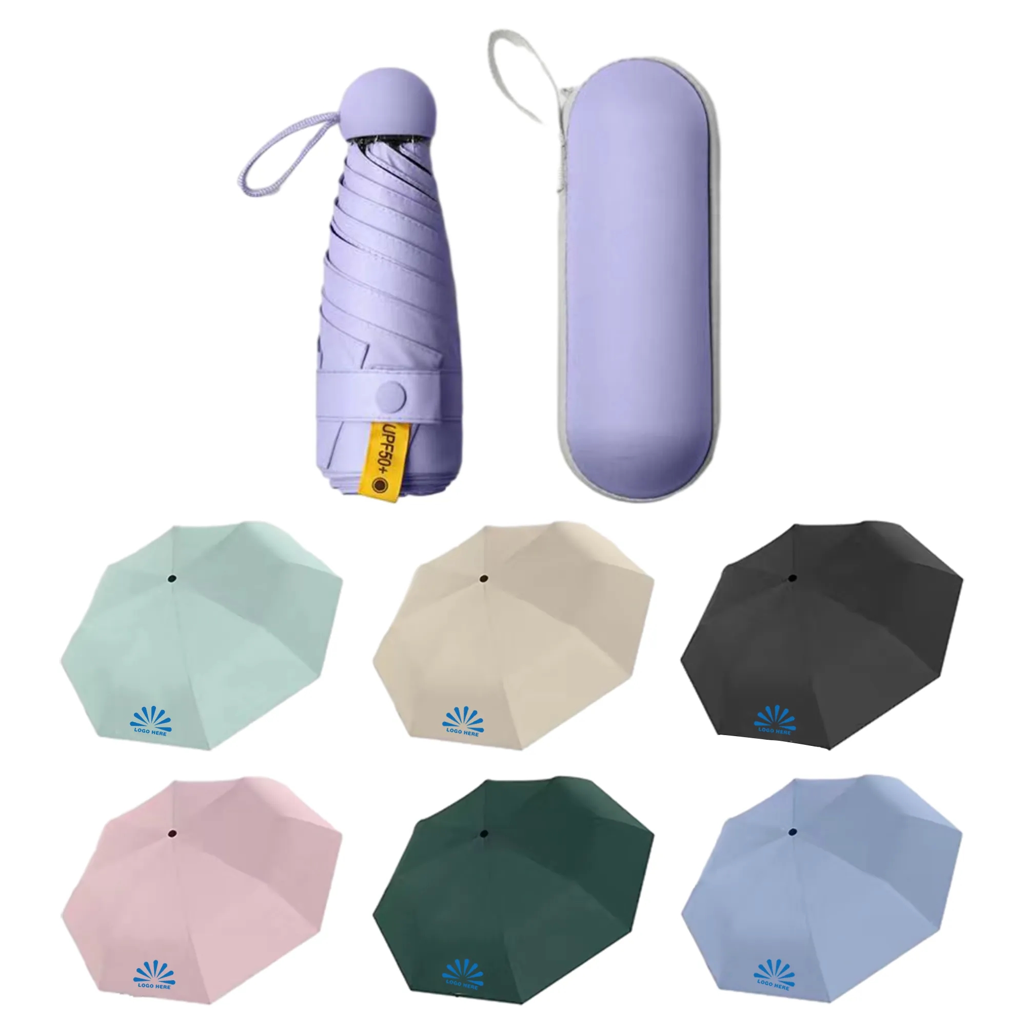 Umbrella with Case Portable Parasol Outdoor