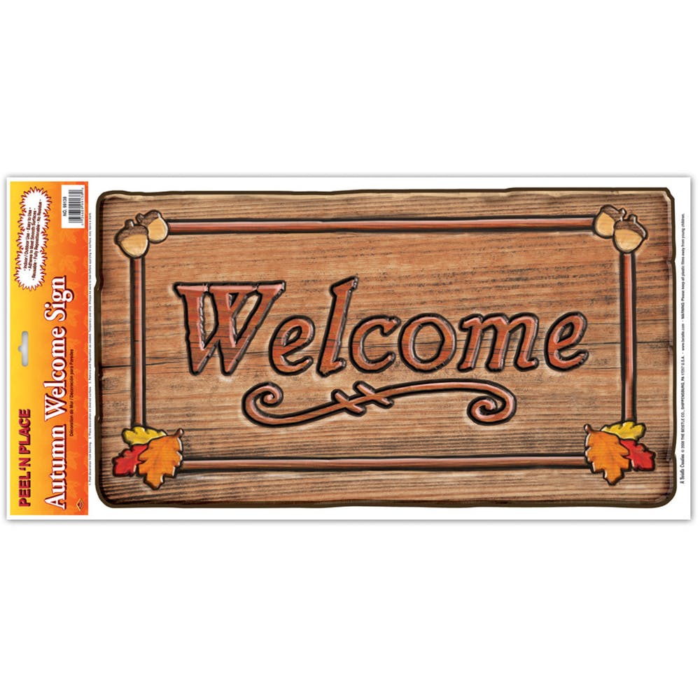 Welcome Sign Stickers - Autumn 12" x 24" 1