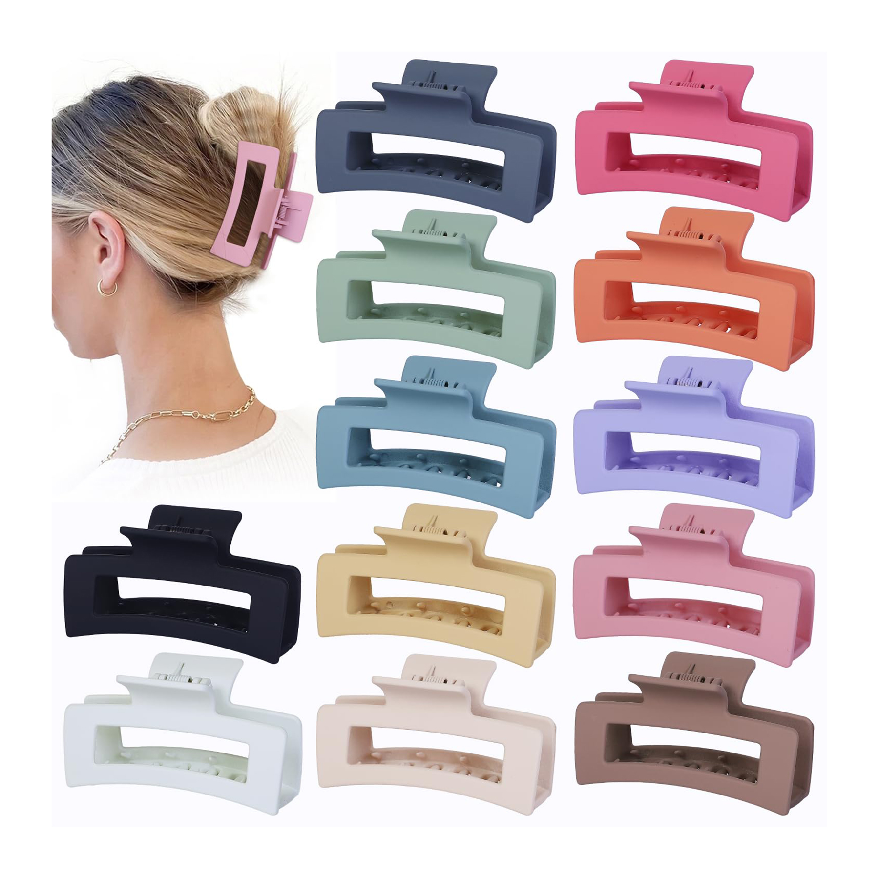 Rectangular Hair Clip 34