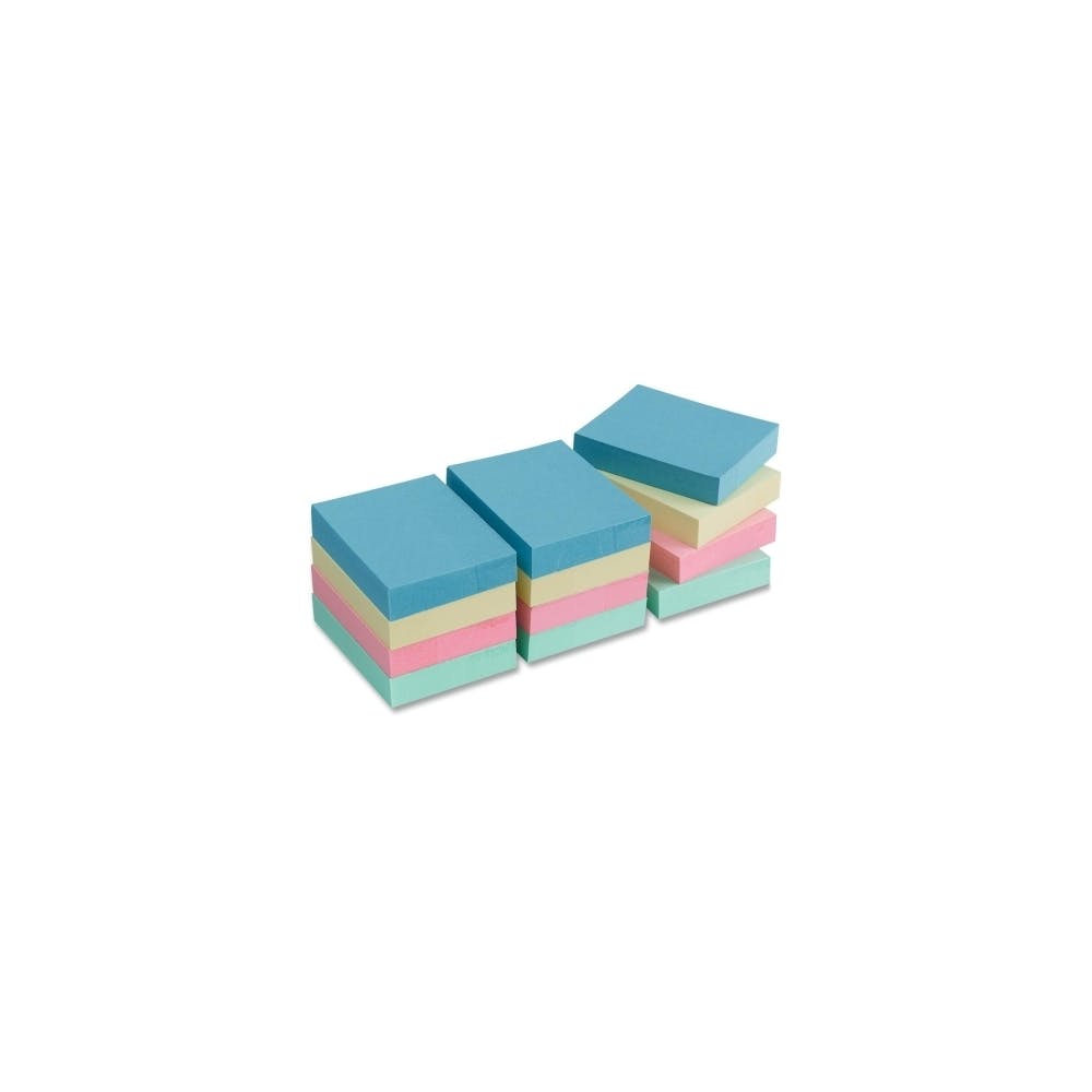 Adhesive Notes - 12 Count Packs 100 Sheets/Pad Pastel Colors 1