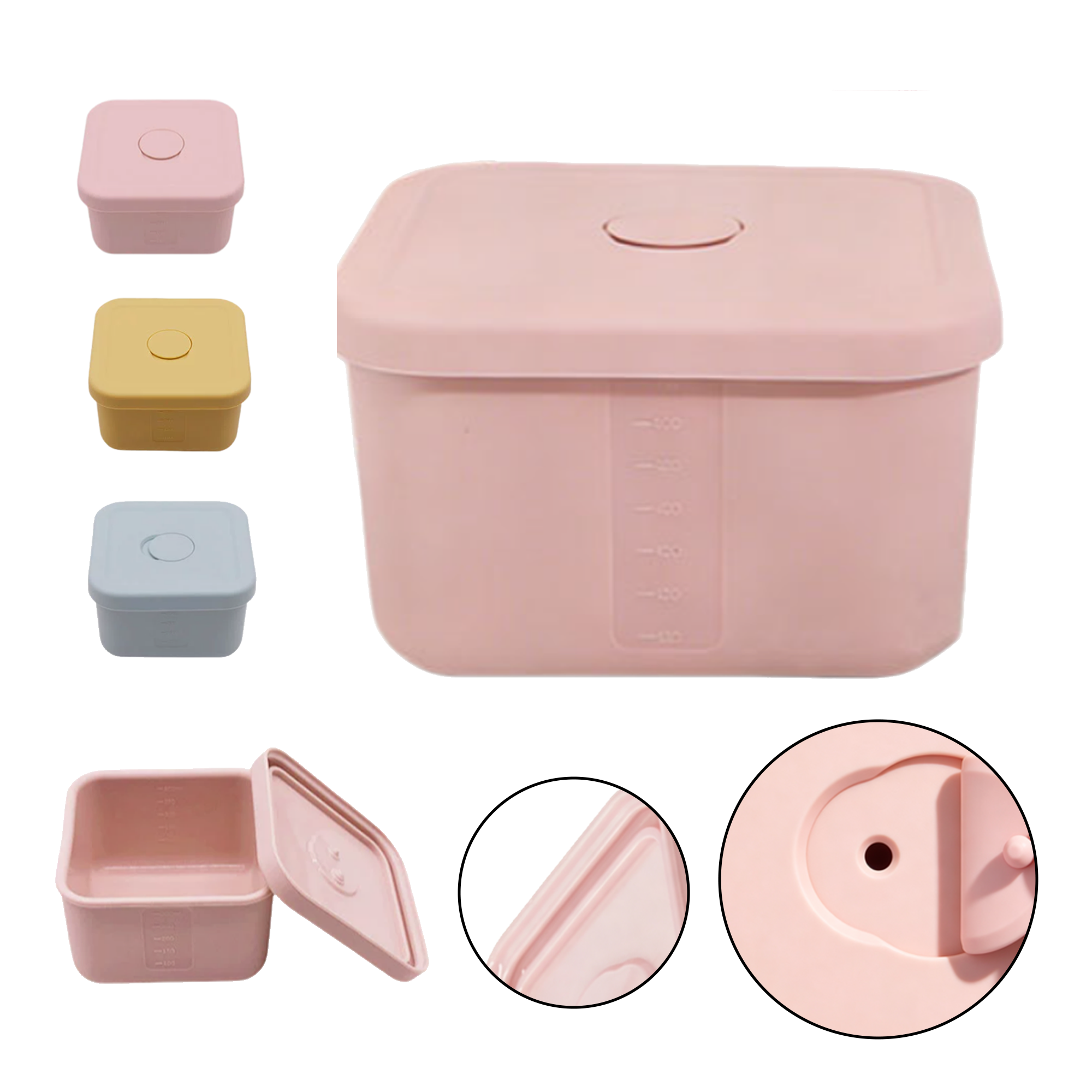 Square Silicone Lunch Box