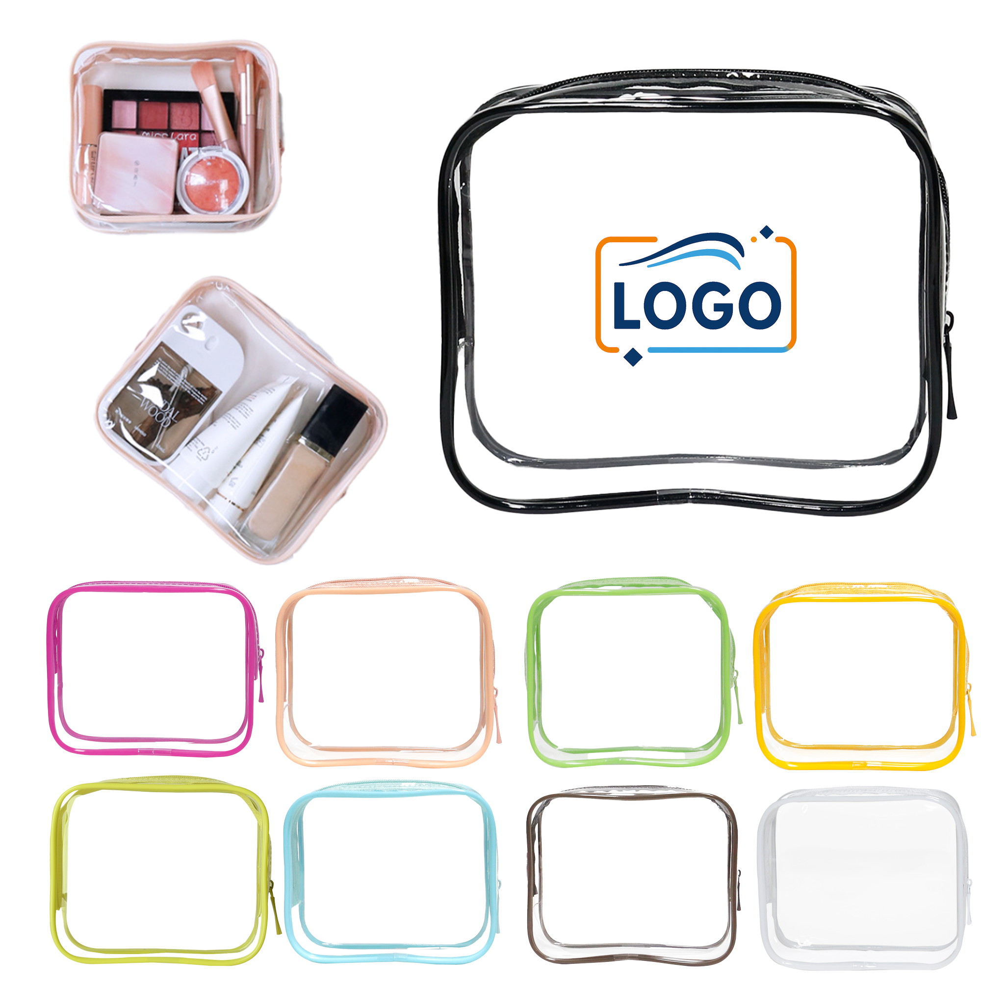 Custom Logo Transparent Toiletry Bag ?C Large Capacity 3