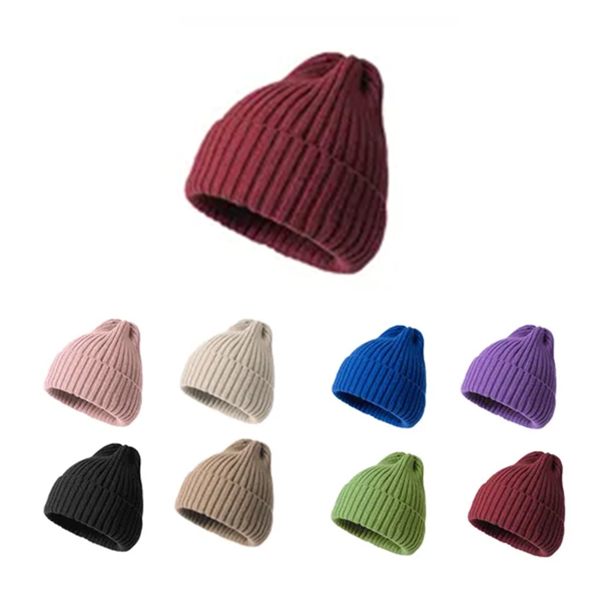 MOQ50 Ribbed Knitted Cuff Beanie