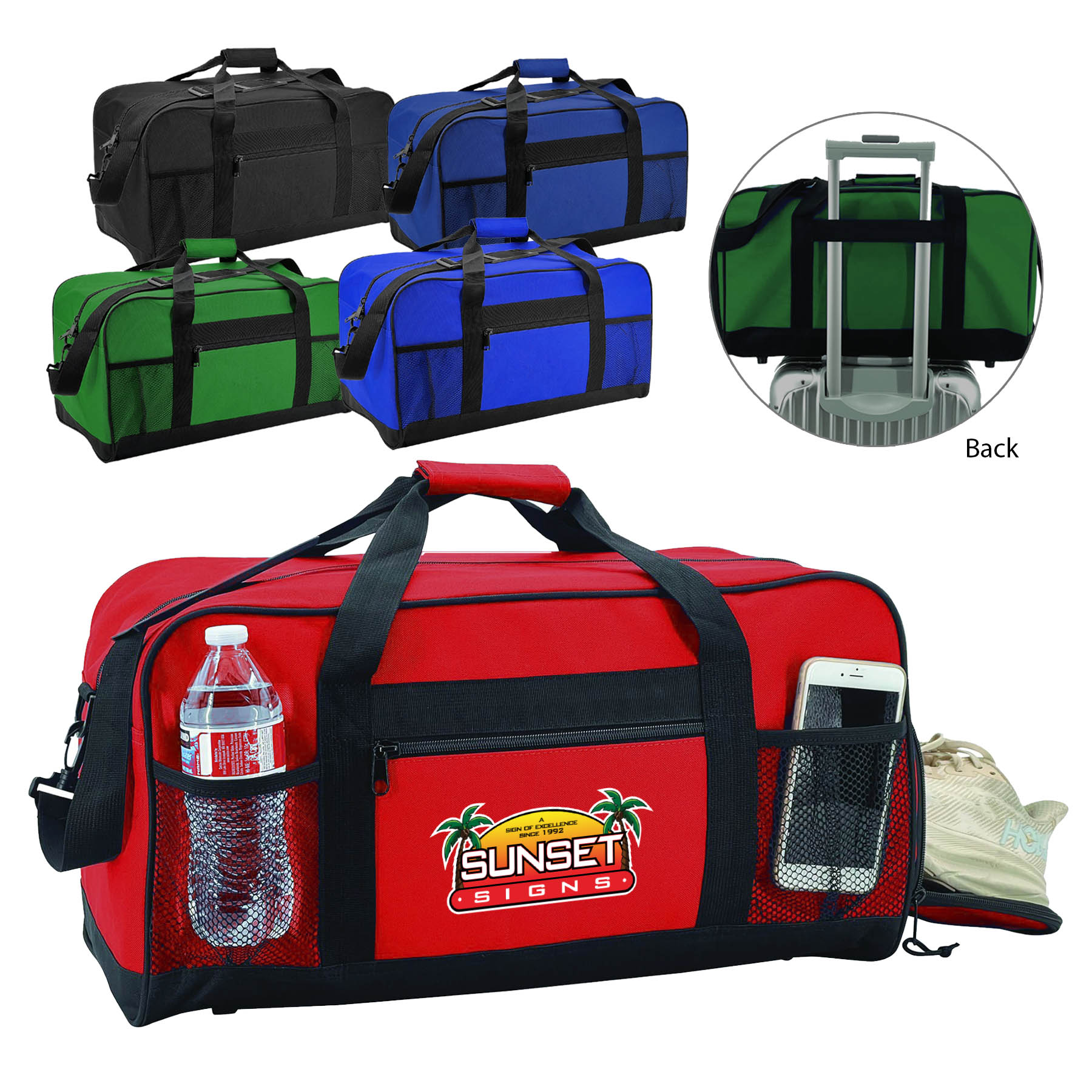 Deluxe Travel Duffel Bag with Shoe Storage 14