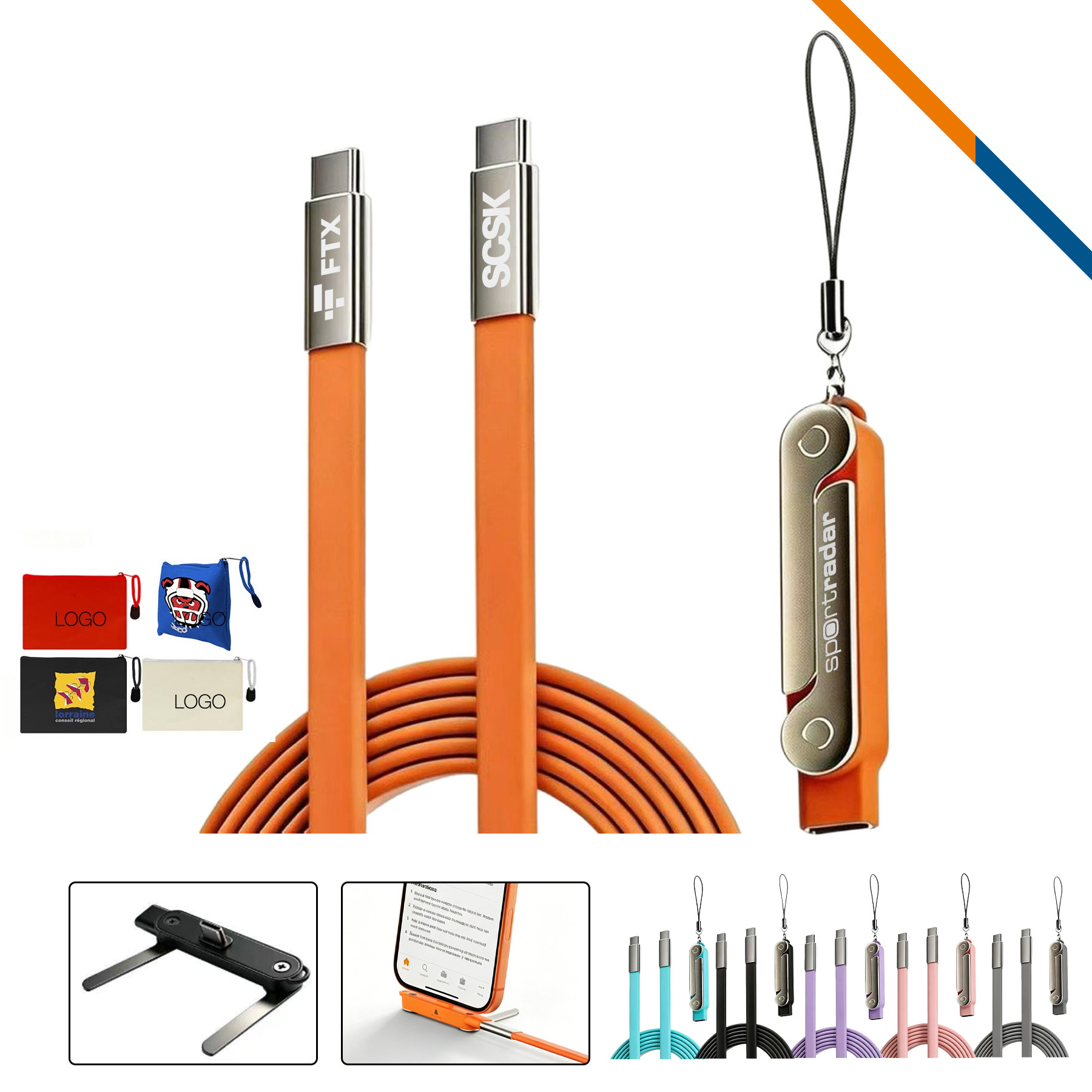 ZapVire 65W Phone Stand Fast Charging Cable