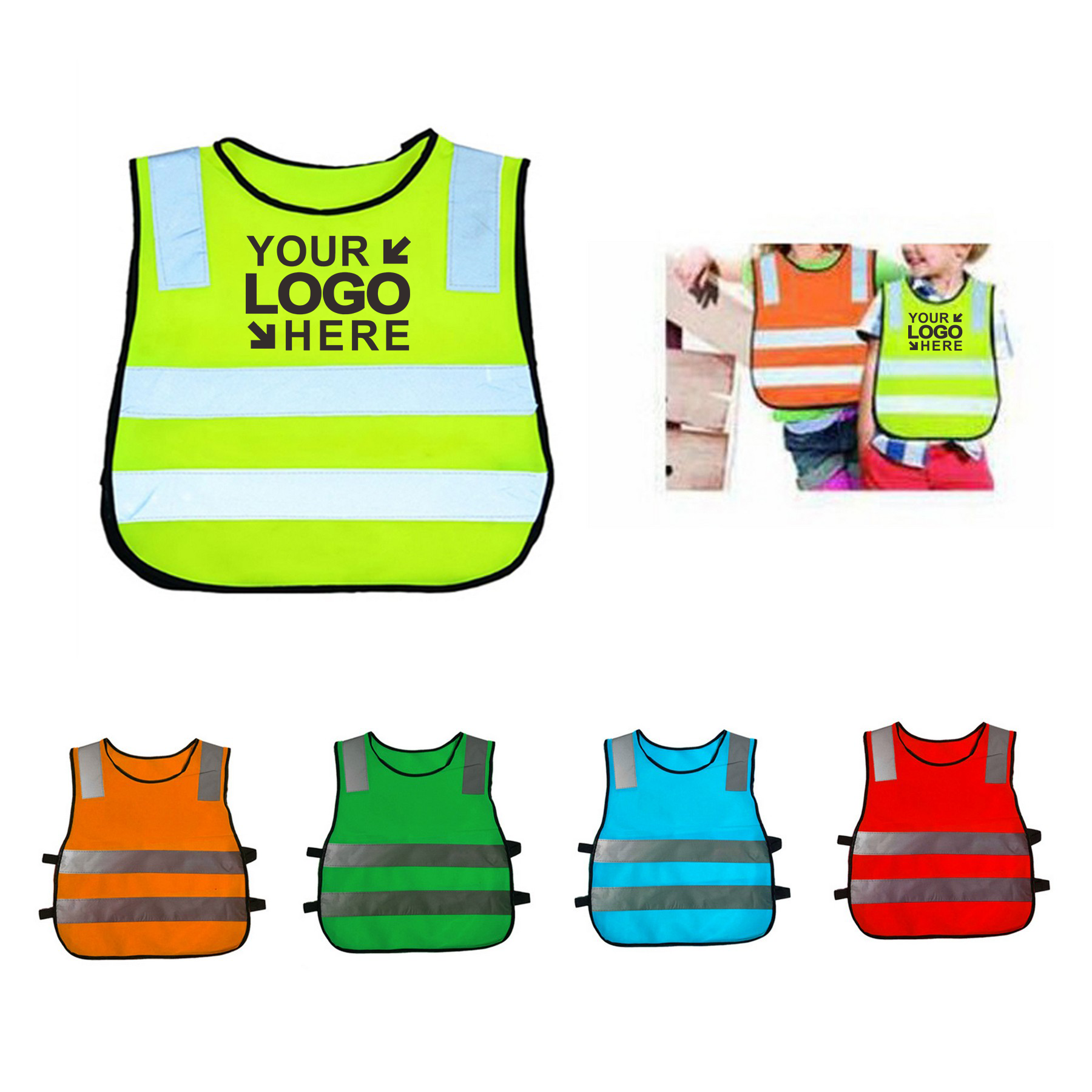 MOQ50Pcs Reflective Safty Vest for Kids 4
