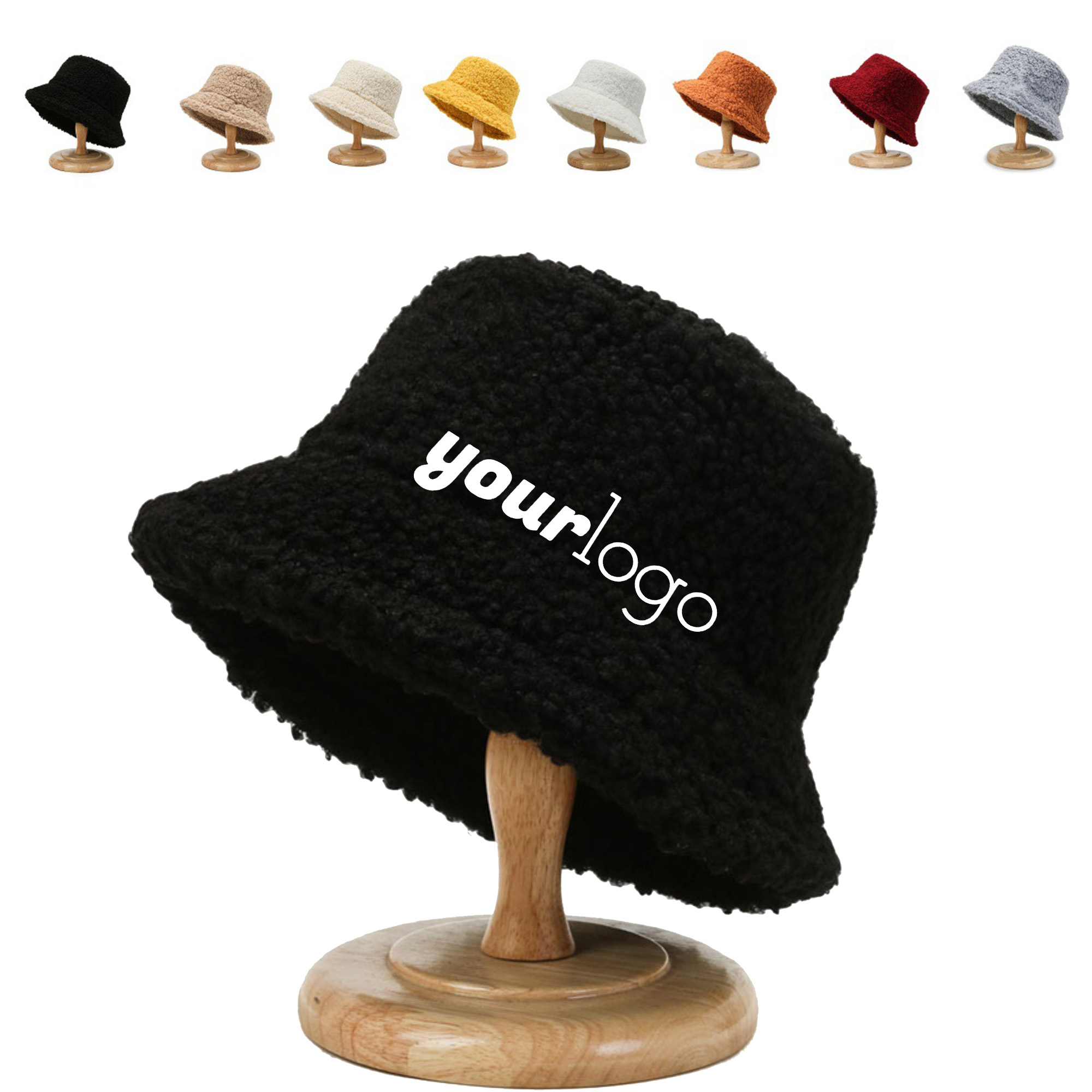 Soft Sherpa Fleece Bucket Hat for Women Winter Style 12