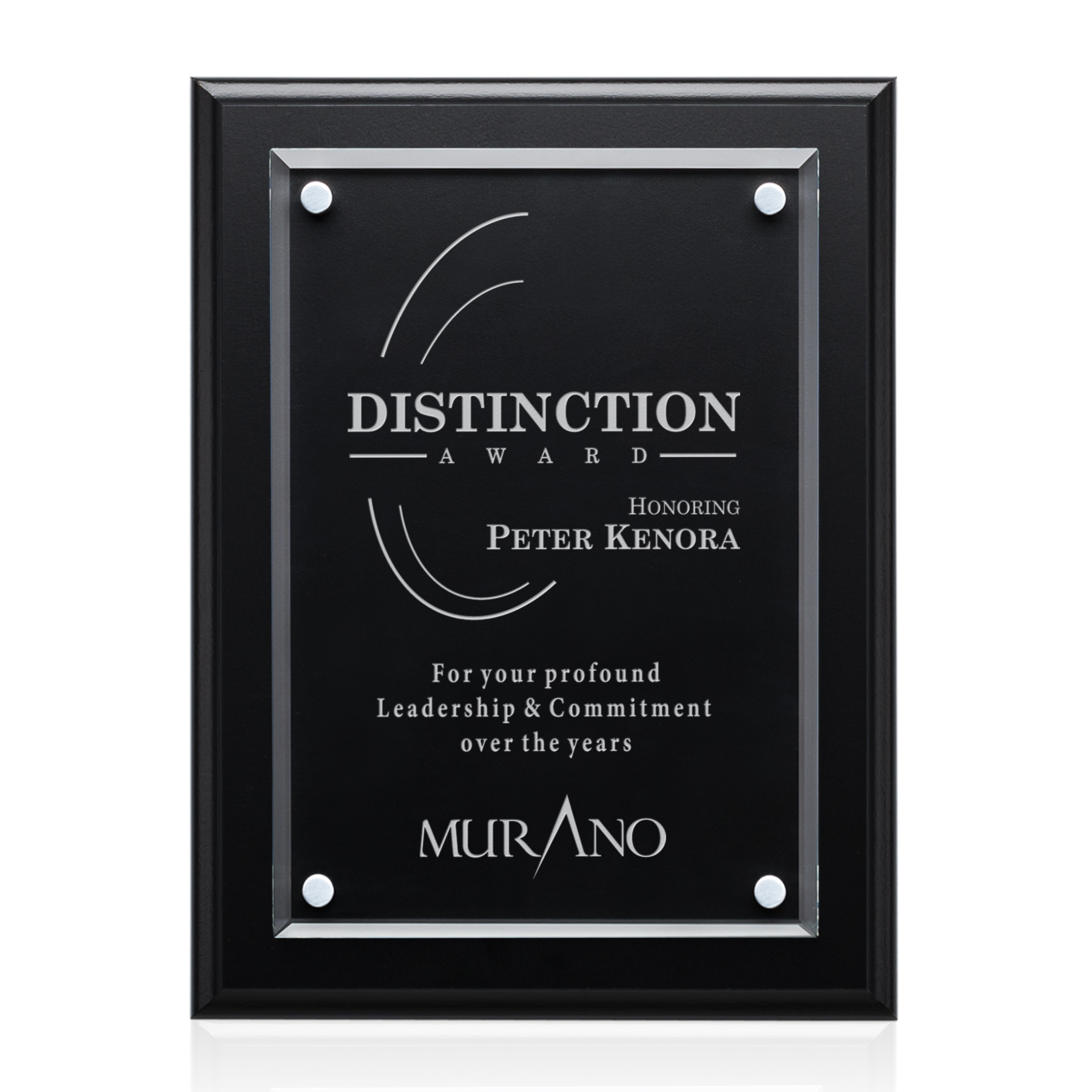 Elton Lasered Plaque-Black