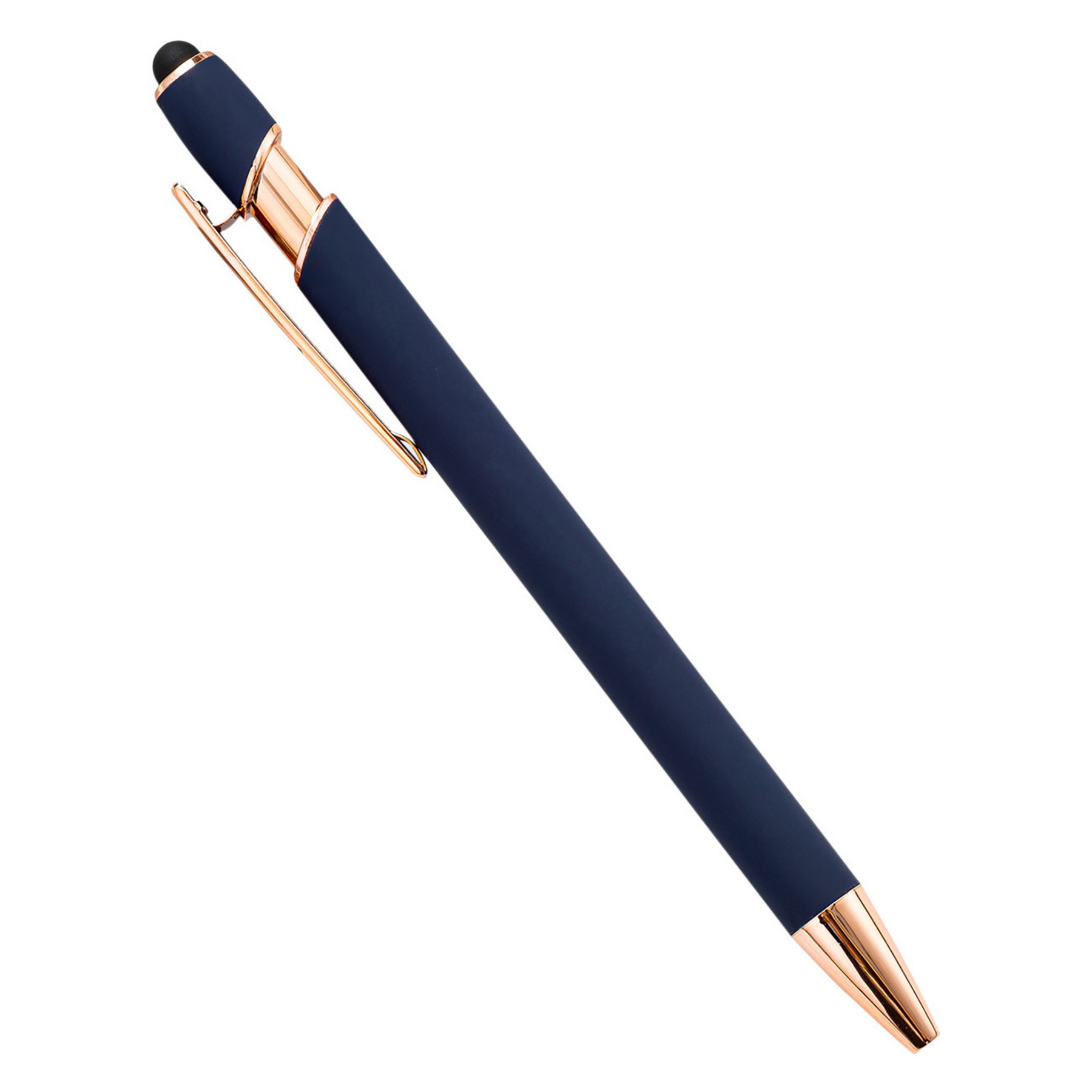 Metal Ballpoint Pen With Stylus Tip Rose Gold 16
