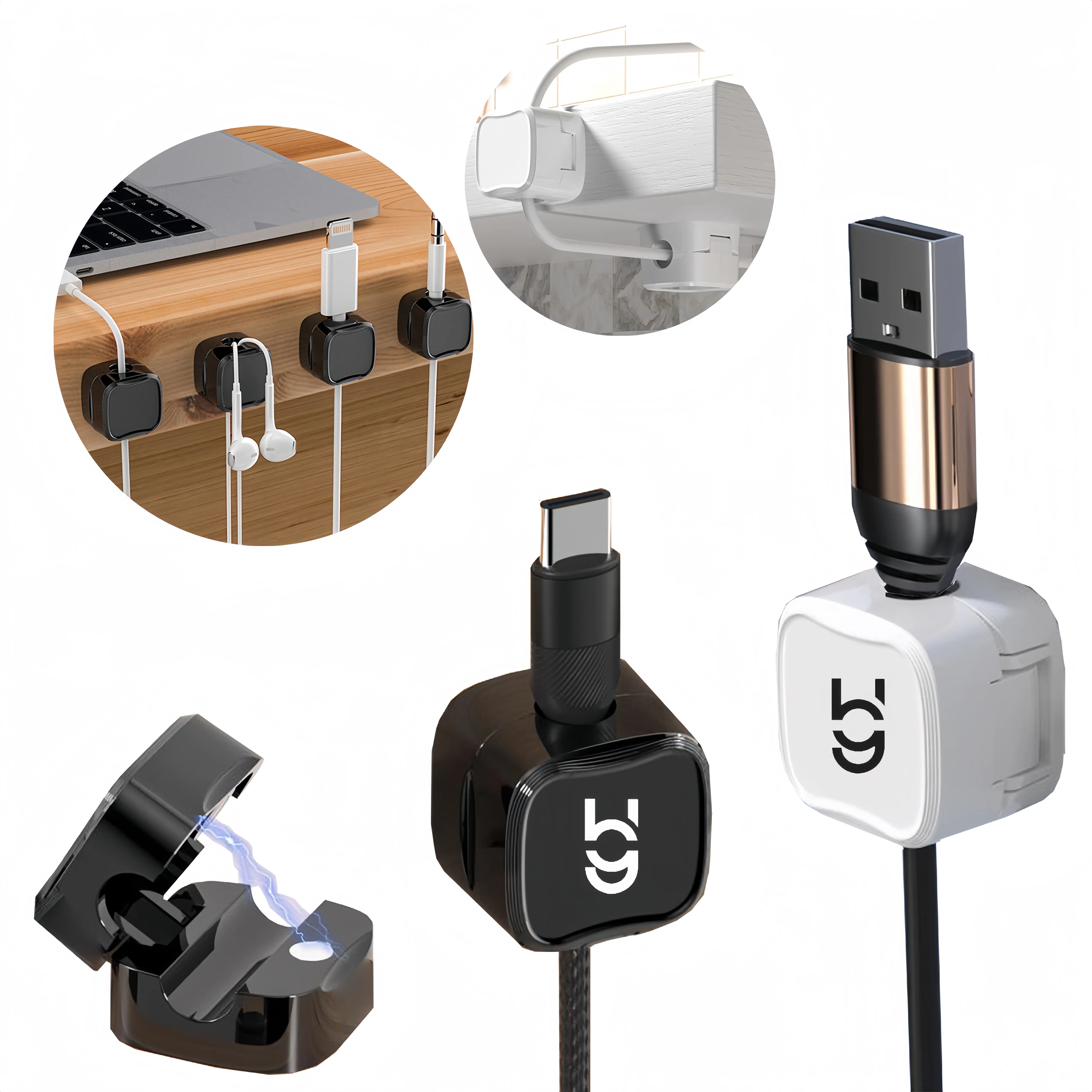 Magnetic Cable Wire Clips Management Organizer 5